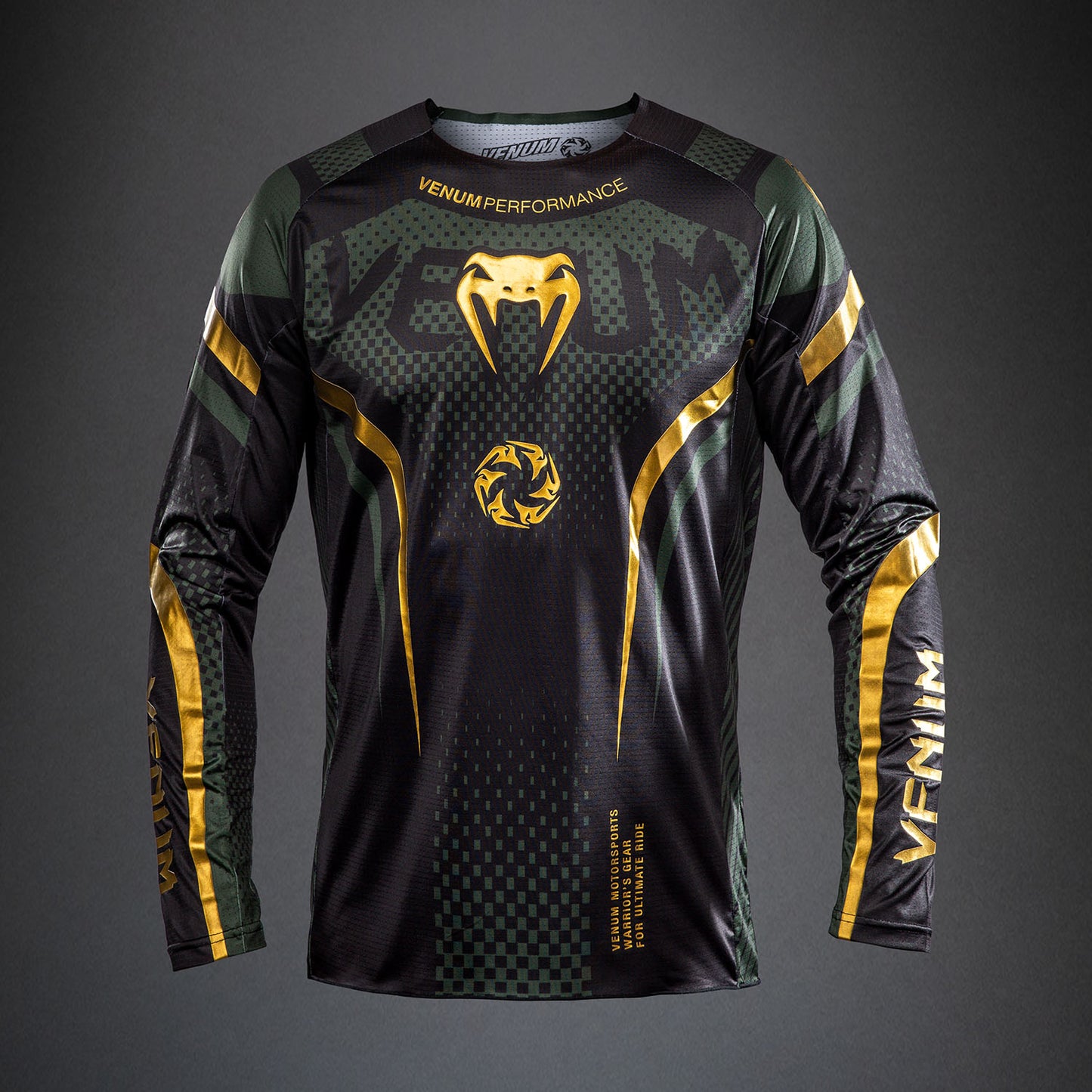 Venum MX Challenger Jersey - Black/Green/Gold