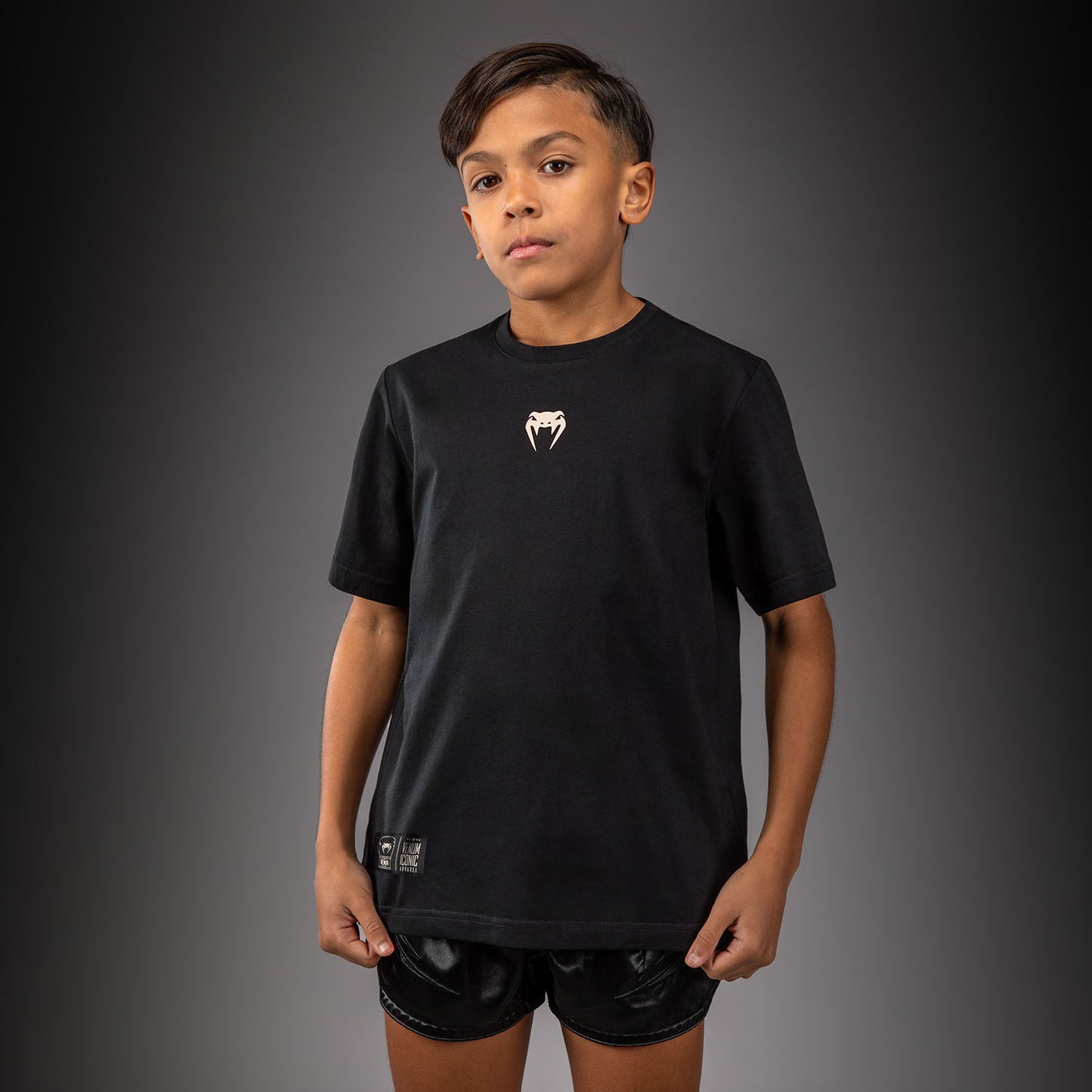 Venum Fight Icon Kids Cotton T-Shirt - Black