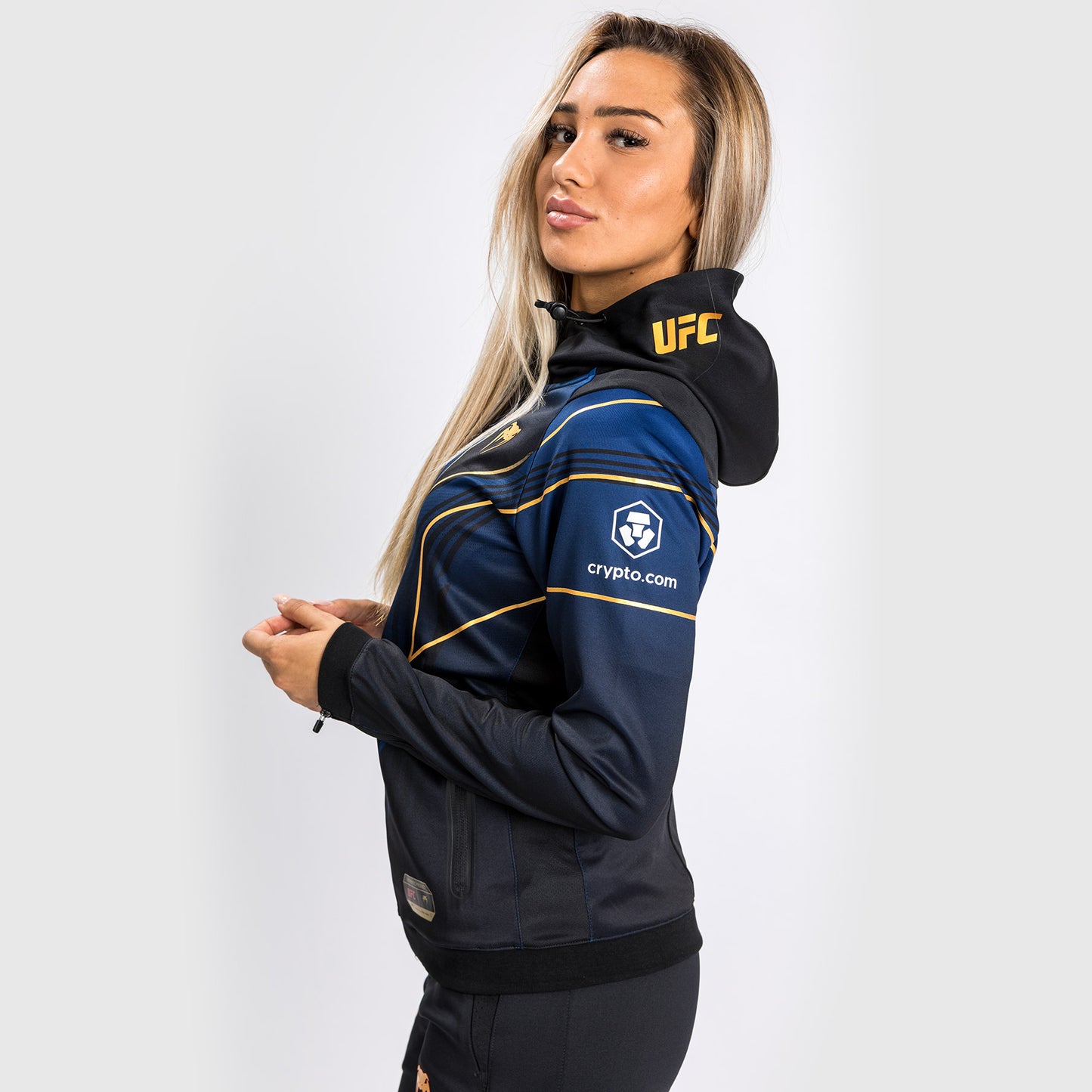 Ufc Authentic Fight Night 2.0 Kit By Venum Women's Walkout Hoodie - Midnight Edition - Champion