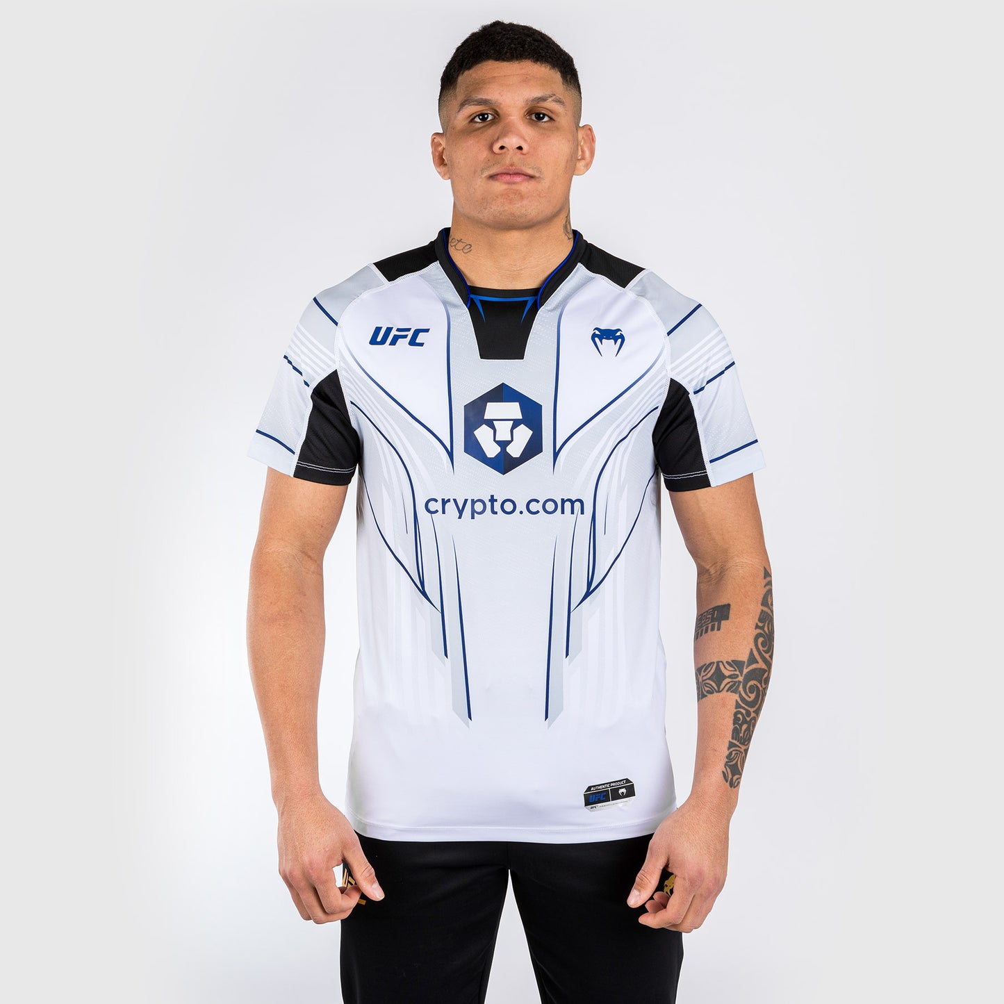 UFC Venum Personalized Authentic Fight Night 2.0 Kit by Venum Men's Walkout Jersey - Midnight Edition - Ice