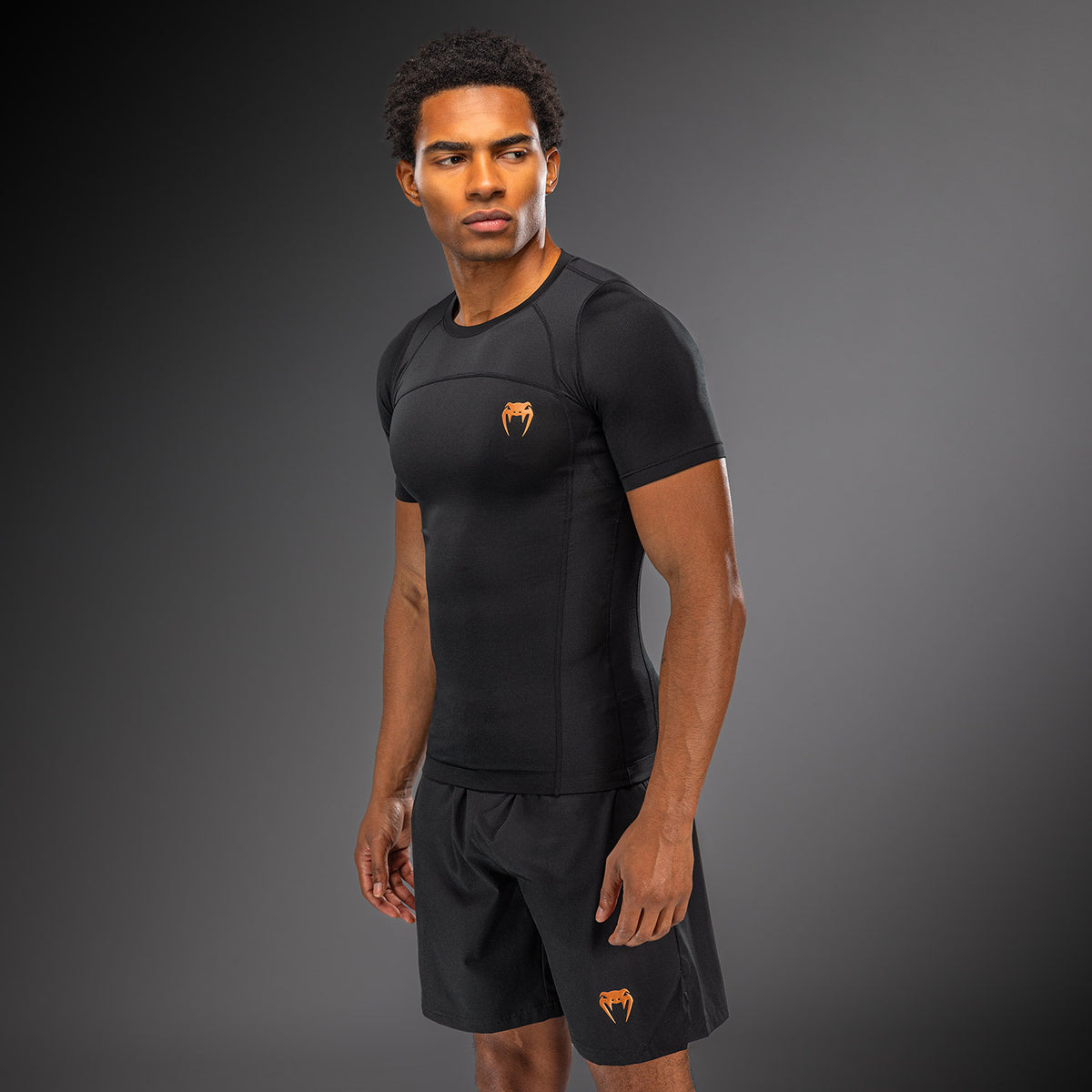 Venum G-Fit Revolution Short Sleeve Rashguard - Black/Copper