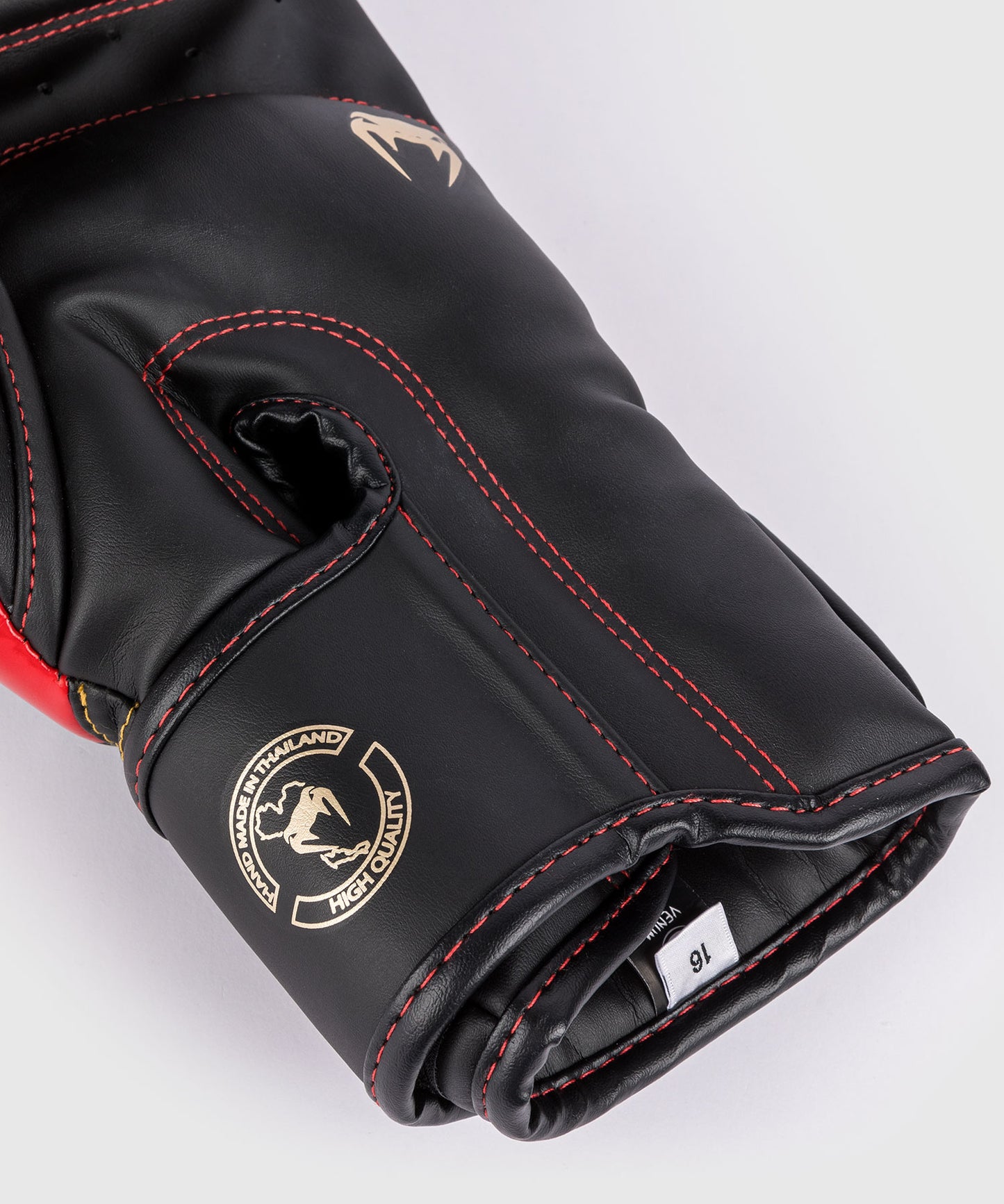 Venum Elite Boxing Gloves - Black/Gold/Red