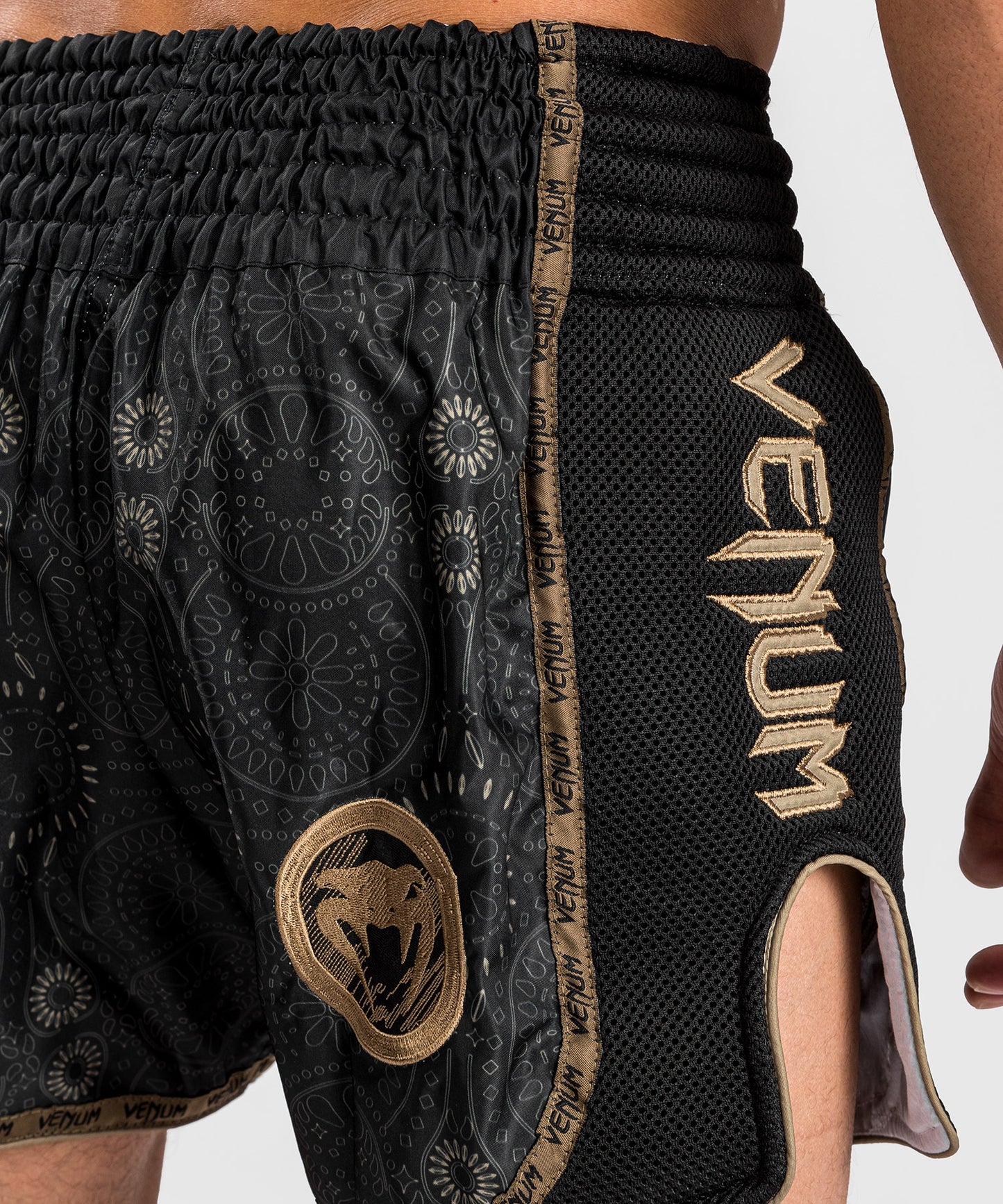 Venum Santa Muerte Dark Side - Muay Thai Shorts - Black/Brown