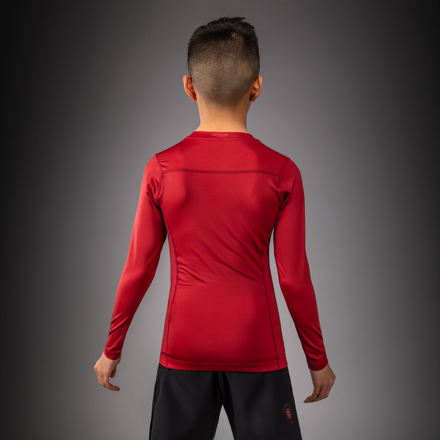 Venum Attack Kids Long Sleeve Rashguard - Black/Red