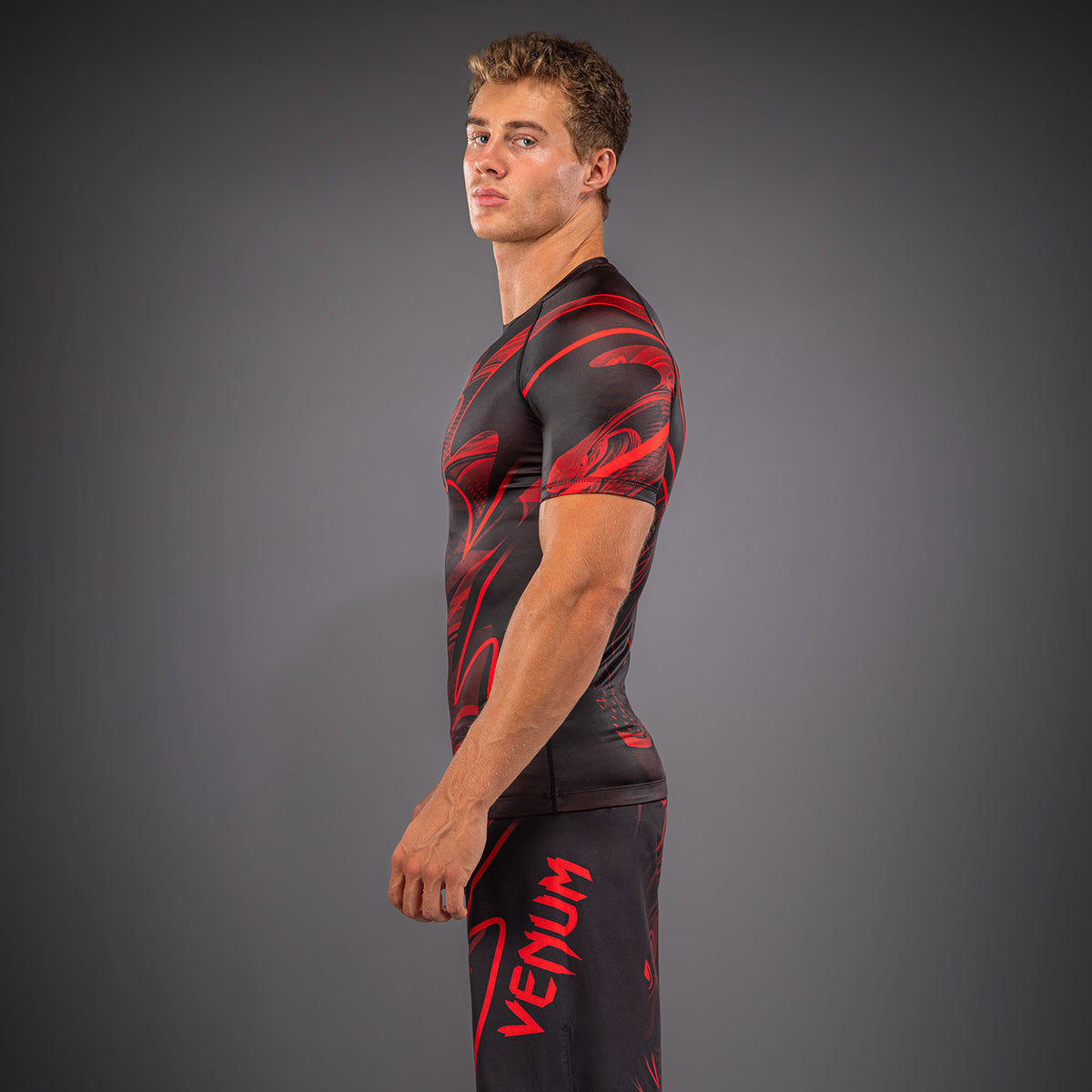 Venum Crimson Viper 2.0 Short Sleeve Rashguard - Black/Red