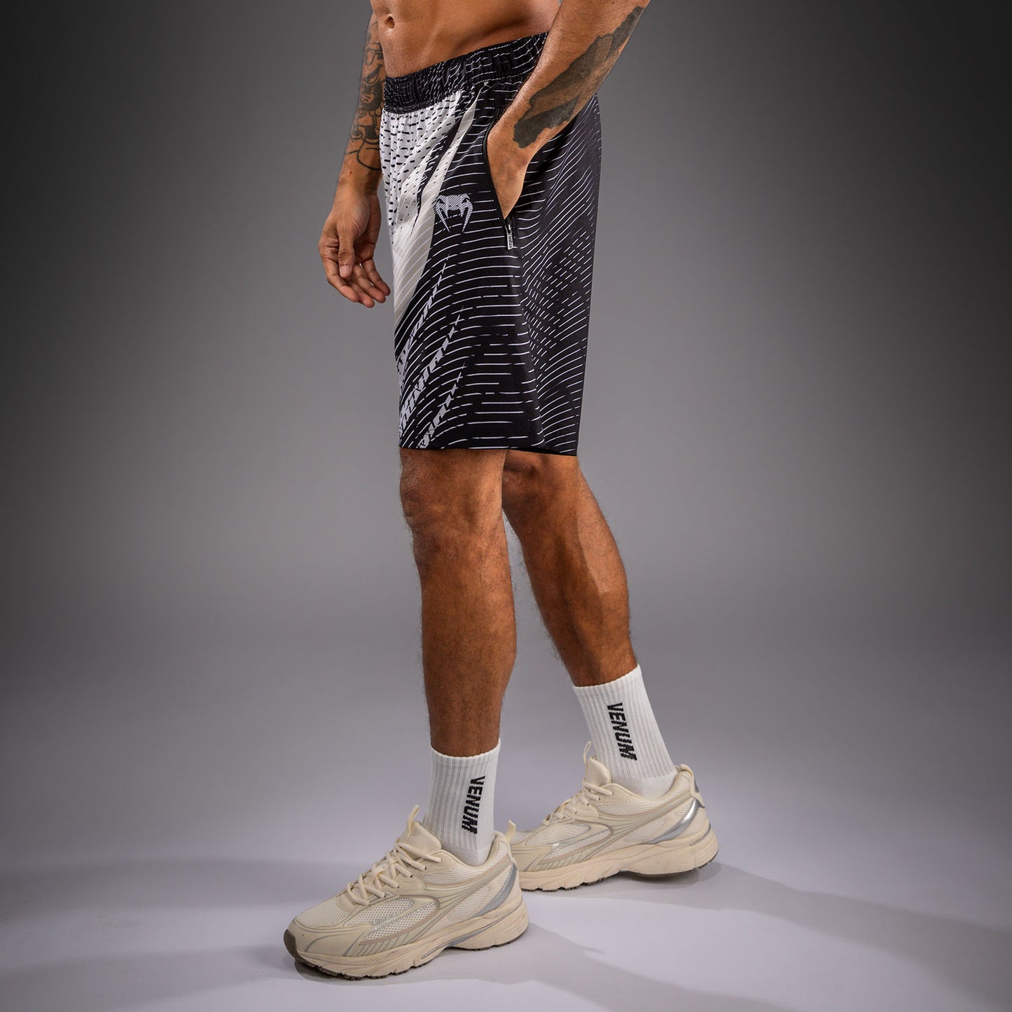 Venum Galactic 3.0 Training Shorts - Off-White/Black