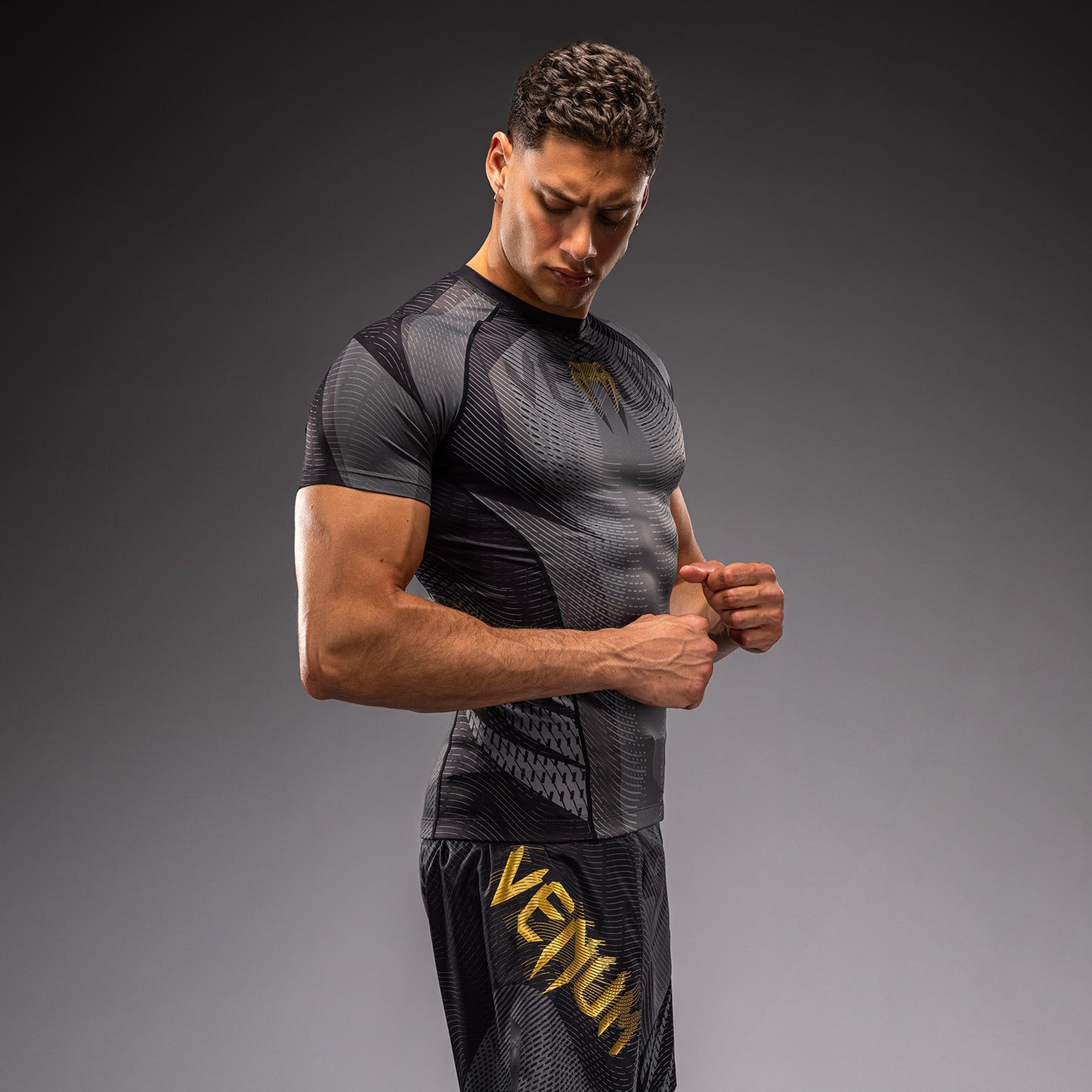 Venum Galactic 3.0 Short Sleeve Rashguard - Black/Gold