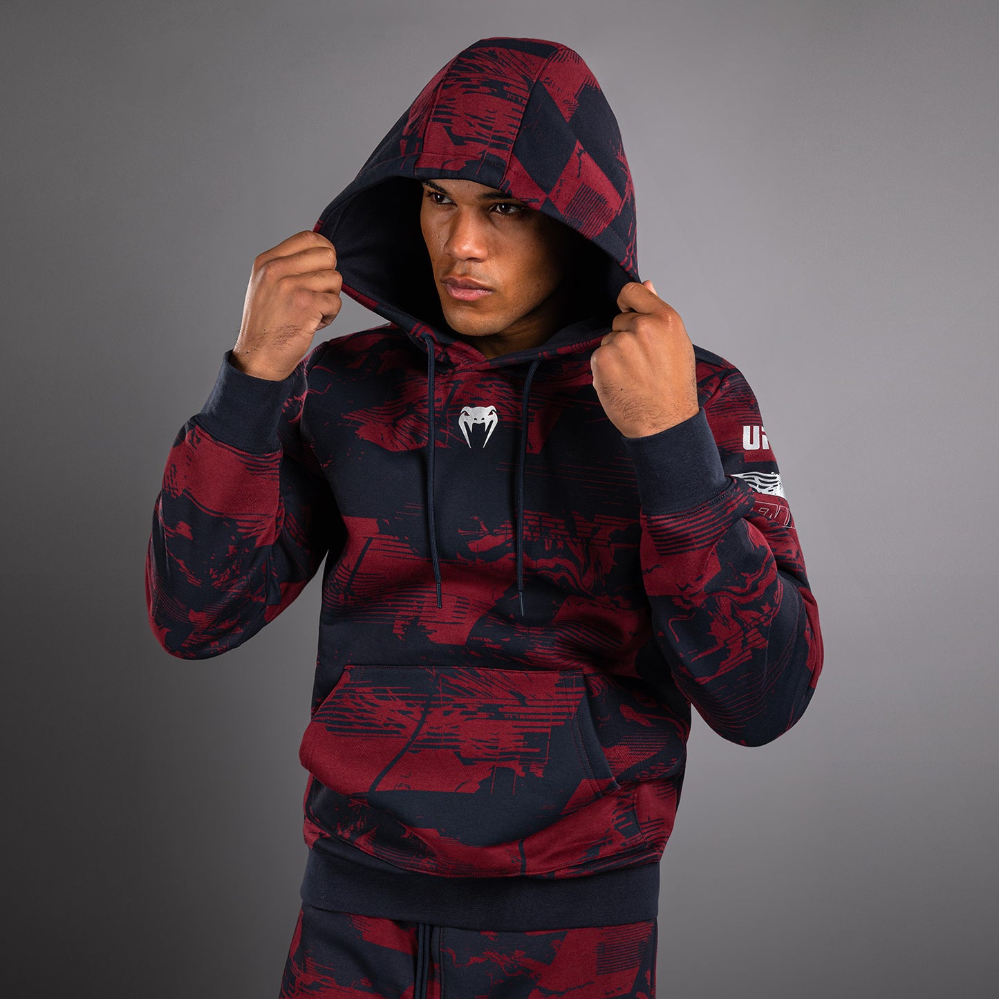Men's UFC Zenith by Venum Burgundy Authentic Fight Week Pullover Hoodie