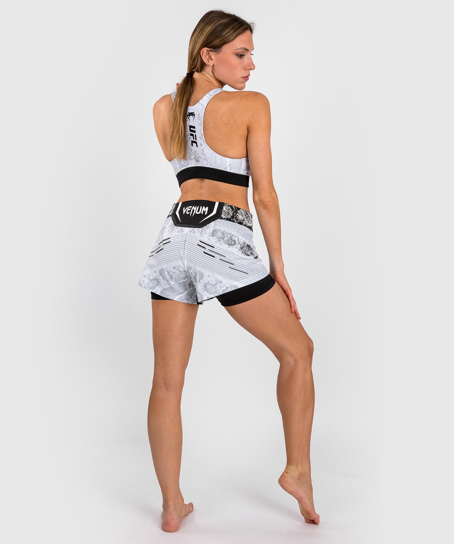 UFC Adrenaline by Venum Personalized Authentic Fight Night Women’s Fight Short – White