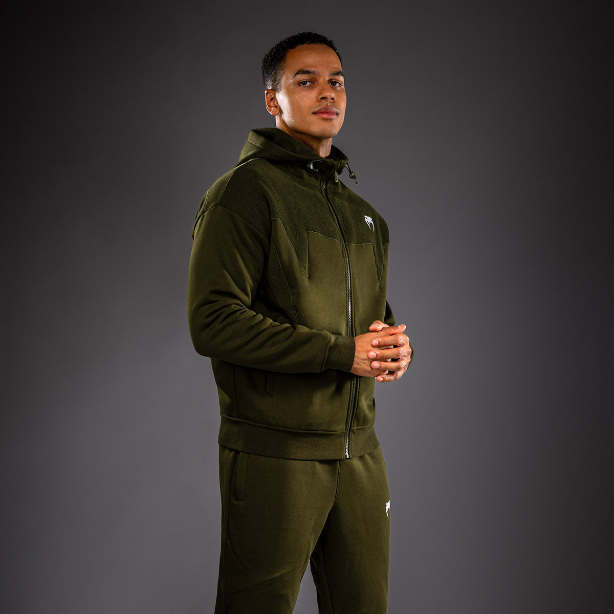 Venum Attack Fleece & Weave Track Jacket - Khaki