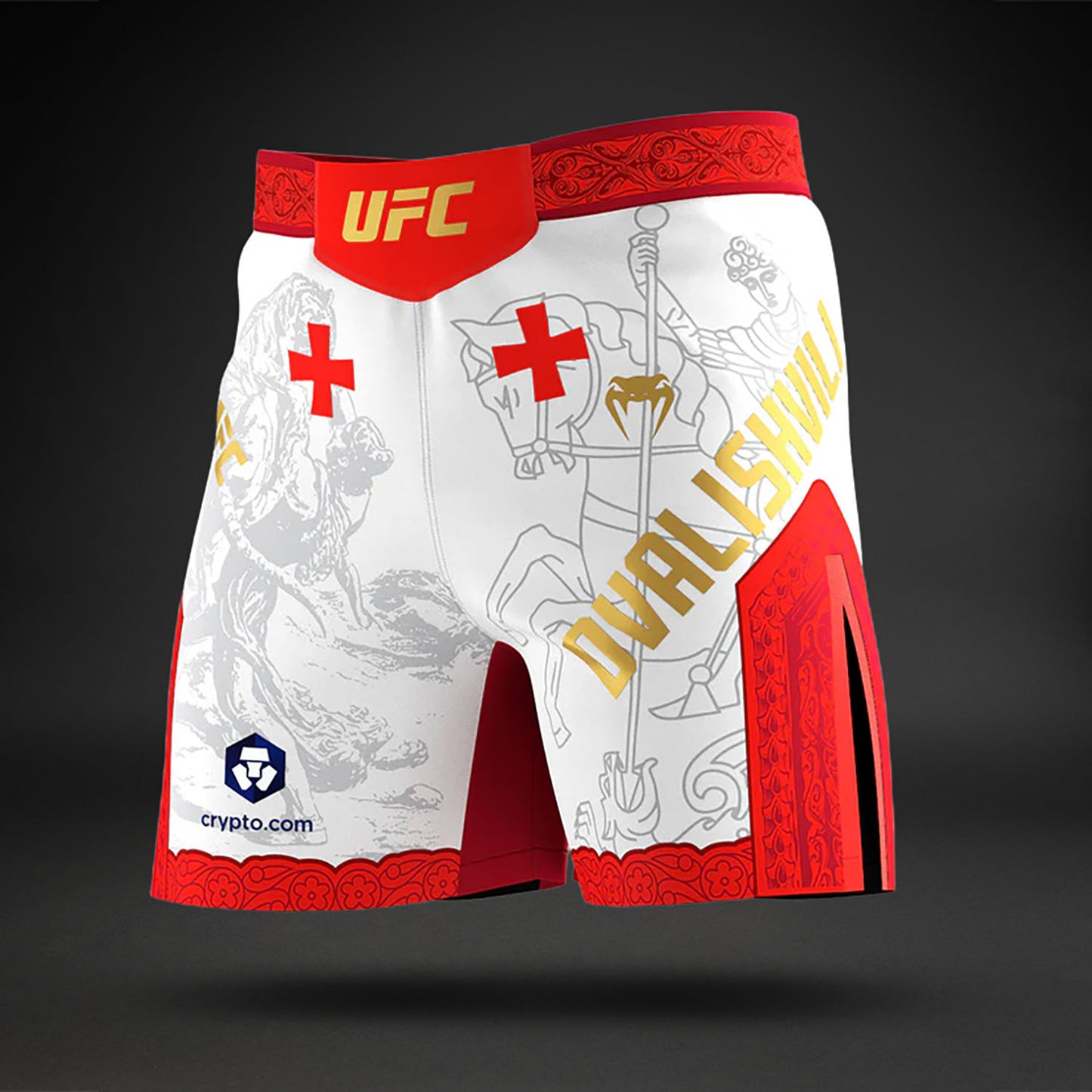 Men's UFC Unrivaled by Venum White Merab Dvalishvili Short Fit Fight Short