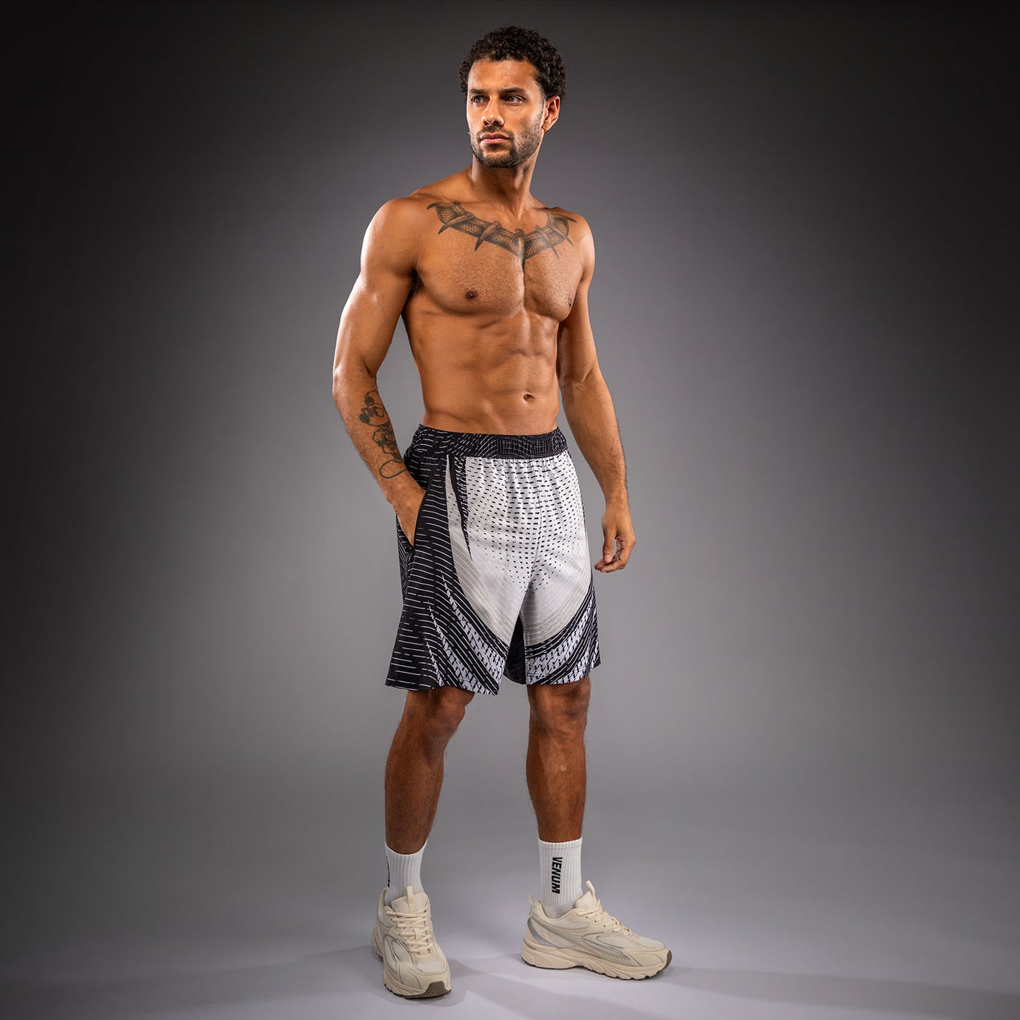 Venum Galactic 3.0 Training Shorts - Off-White/Black