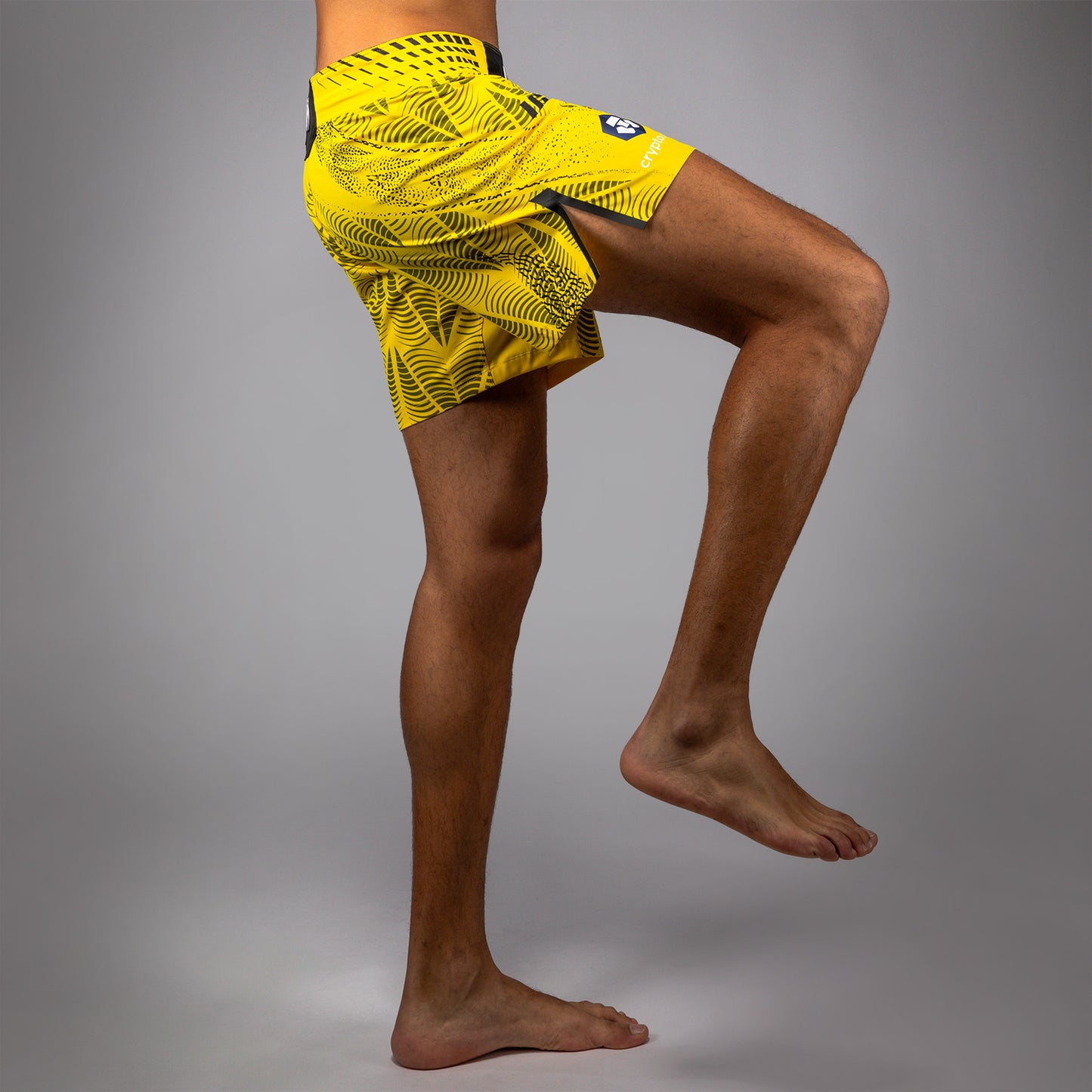 Men's UFC Zenith by Venum Yellow Authentic Fight Night Short Fit Fight Short