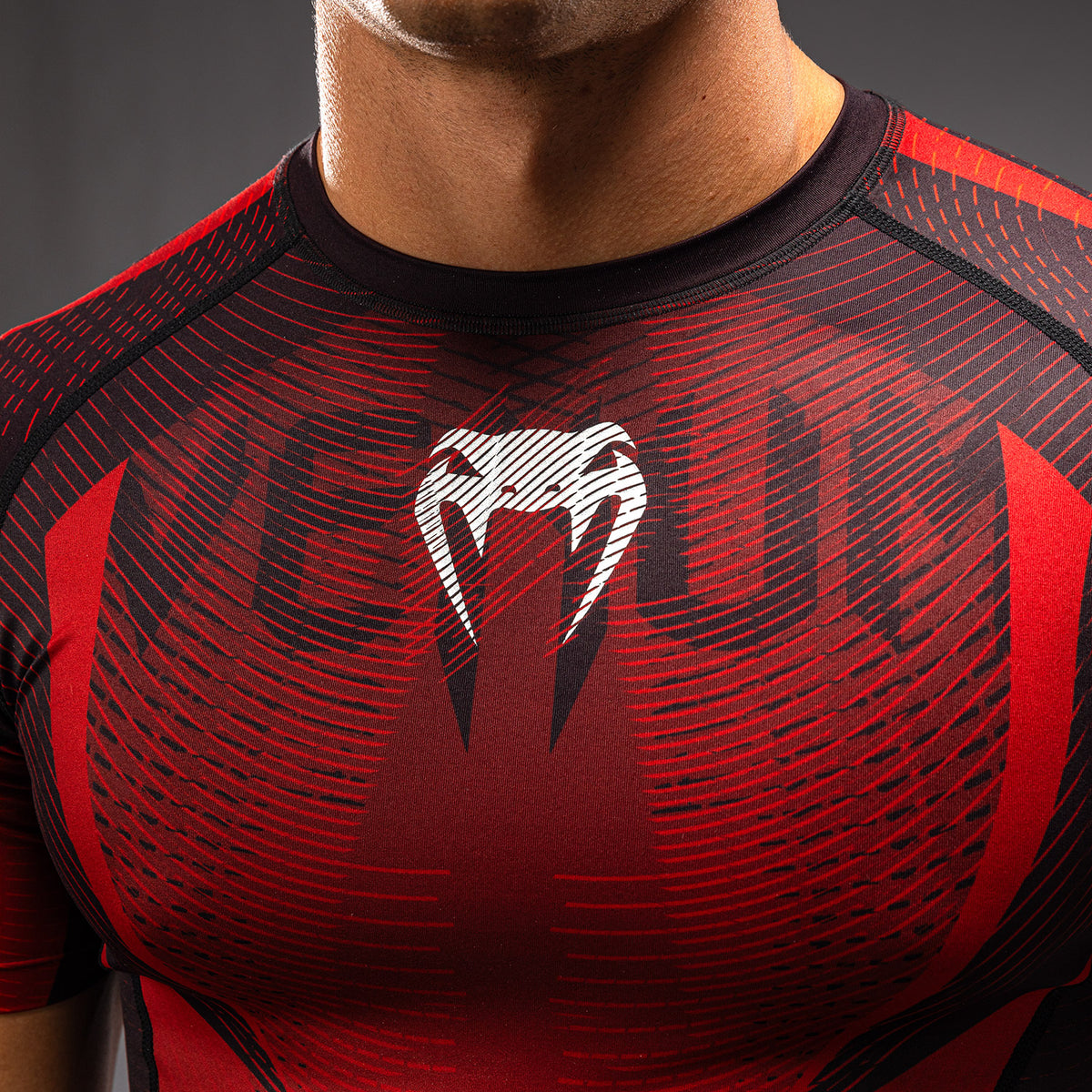 Venum Galactic 3.0 Short Sleeve Rashguard - Red/Silver