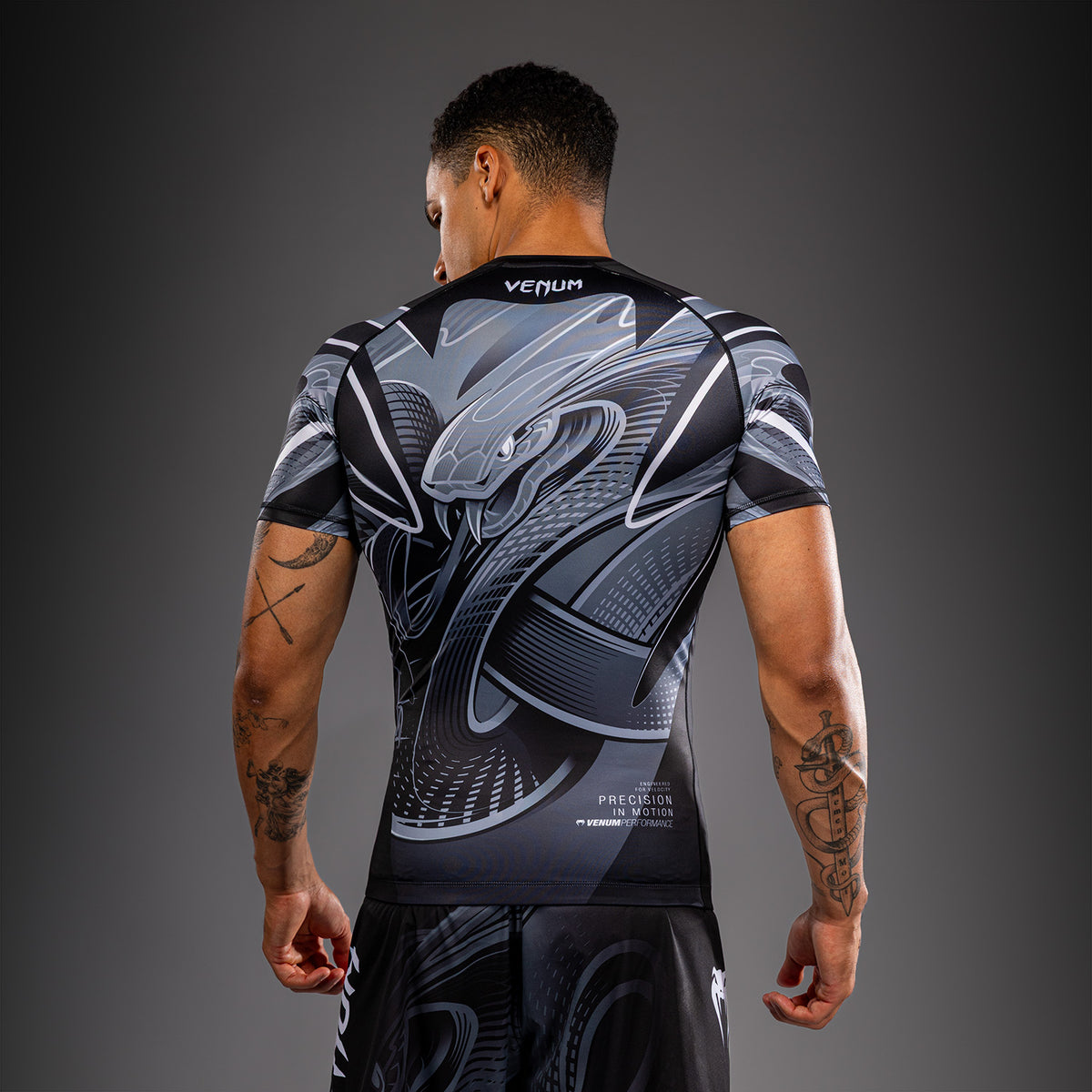 Venum Crimson Viper 2.0 Short Sleeve Rashguard - Black/Grey