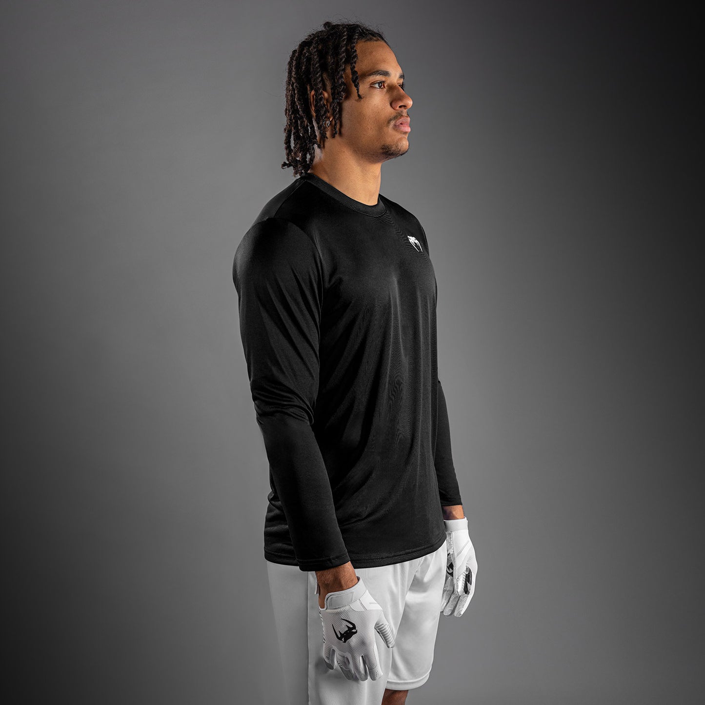 Venum Lineup Performance Long Sleeve T-Shirt - Black/White