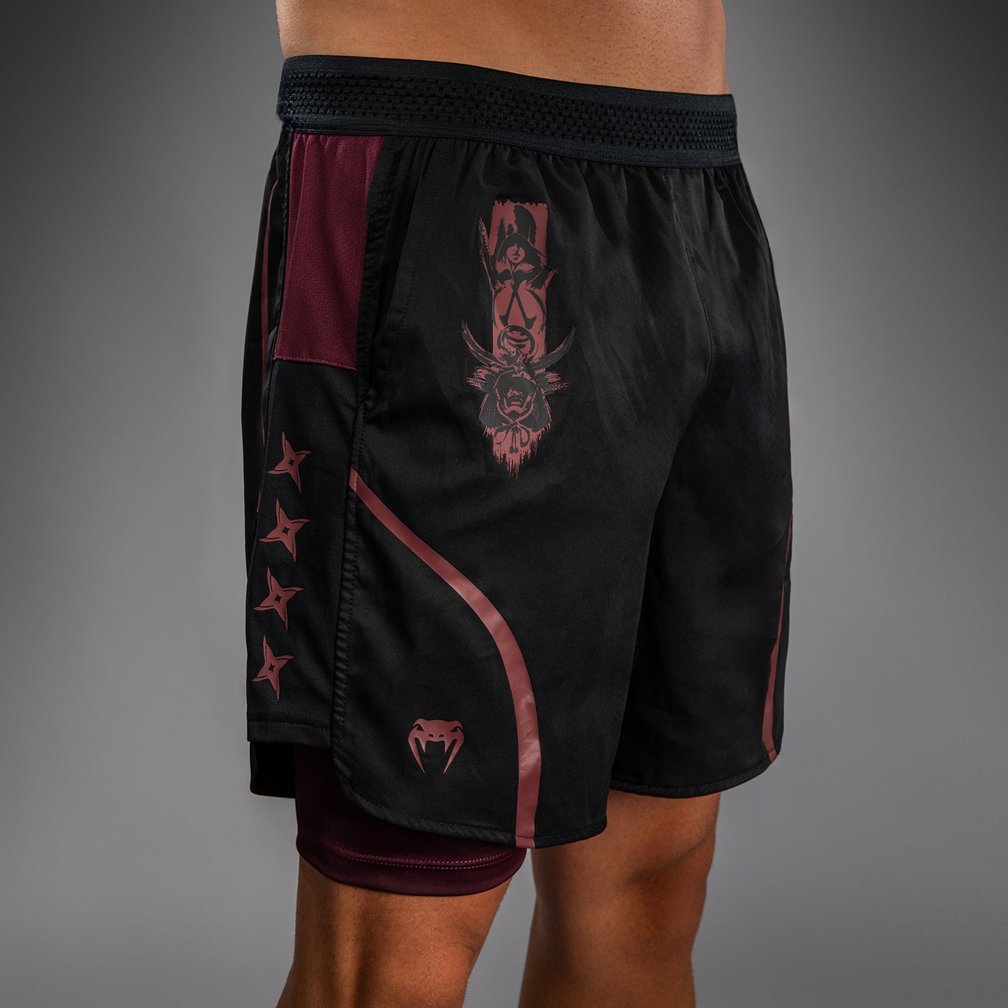 Venum x Assassin’s Creed Shadows Men’s Training Shorts - Burgundy/Black