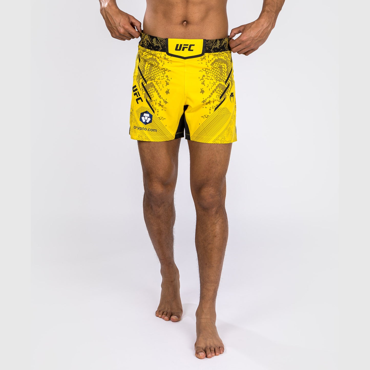 UFC Adrenaline by Venum Personalized Authentic Fight Night Men's Fight Short - Short Fit - Yellow