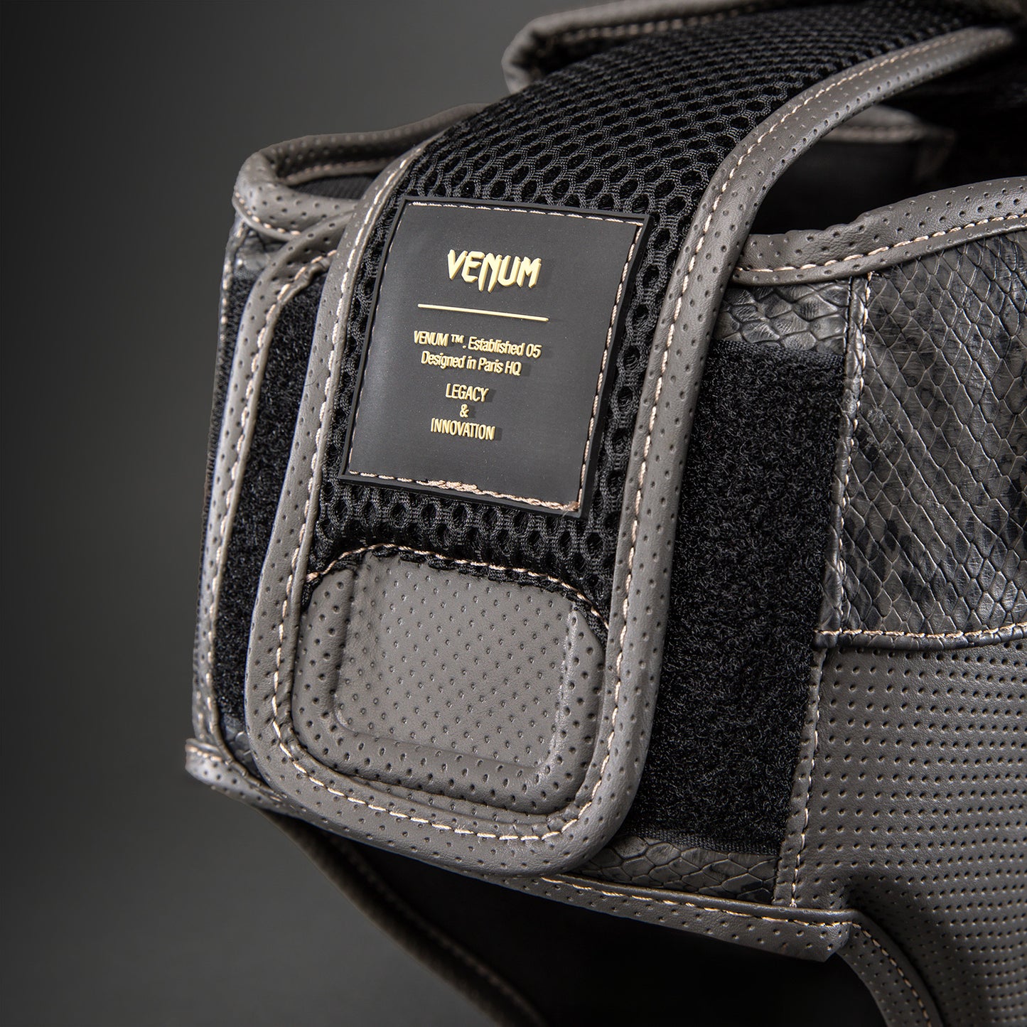 Venum Impact Evo Scales Headgear - Dark Grey