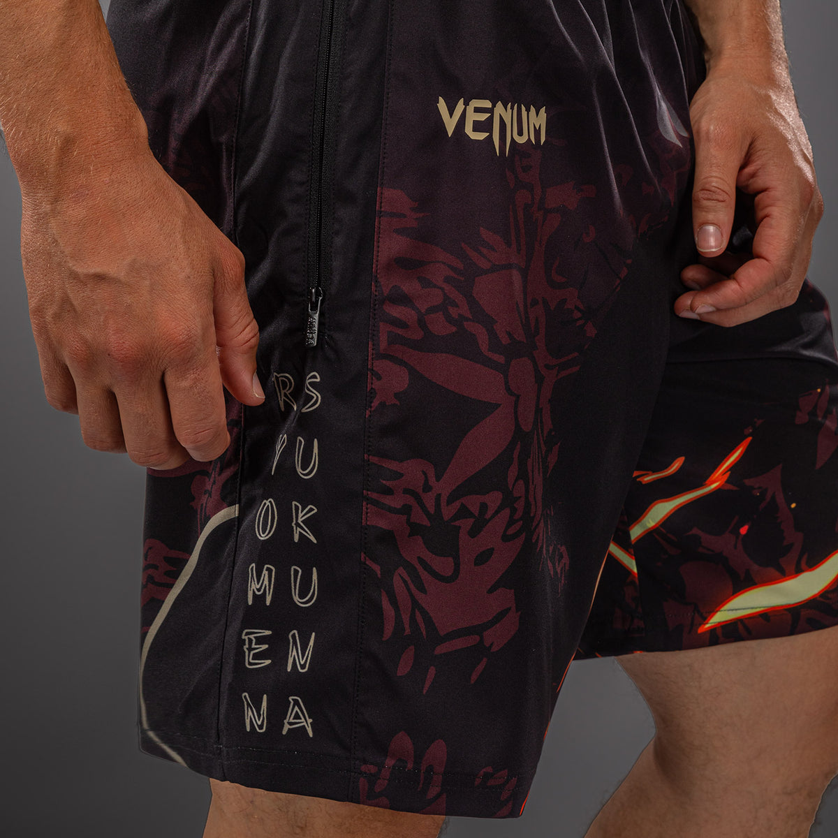 Jujutsu Kaisen x Venum Sukuna Training Shorts - Black/Beige