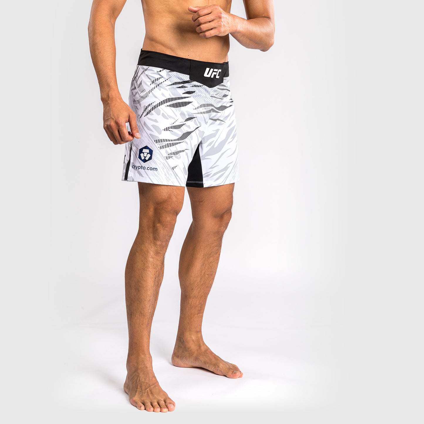 UFC Fusion by Venum Personalized Authentic Fight Night Men's Fight Short - Short Fit - White