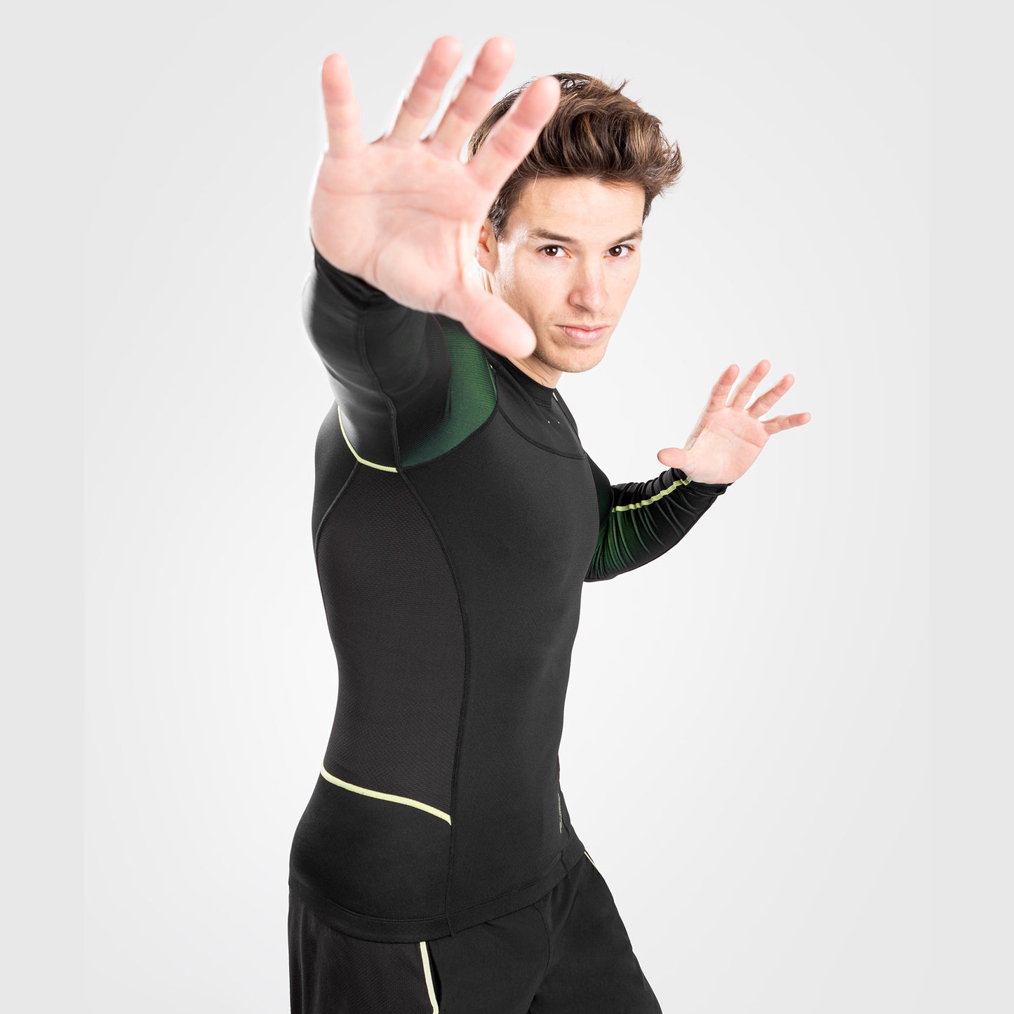 Venum Fusion 2.0 Rashguard long sleeves - Black/Yellow