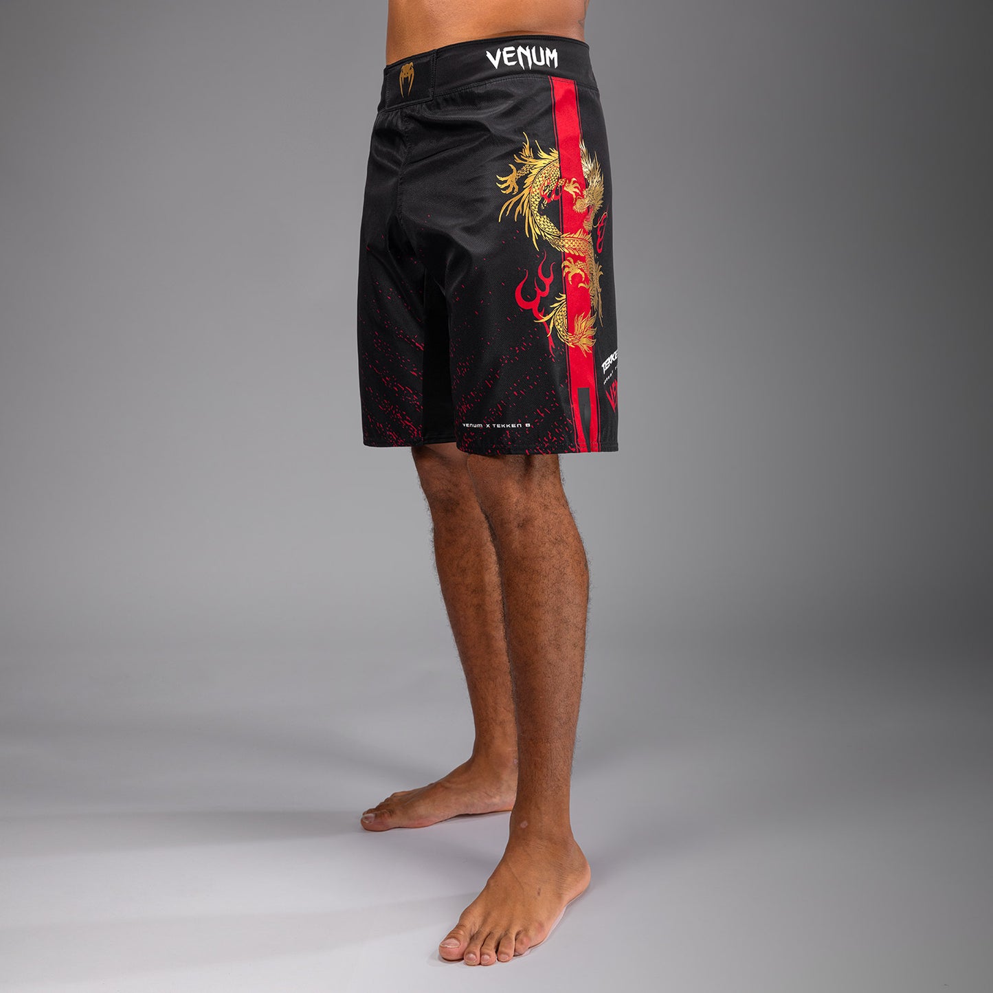 Venum x TEKKEN 8 - Marshall Law Fight Shorts - Black/Red/Gold