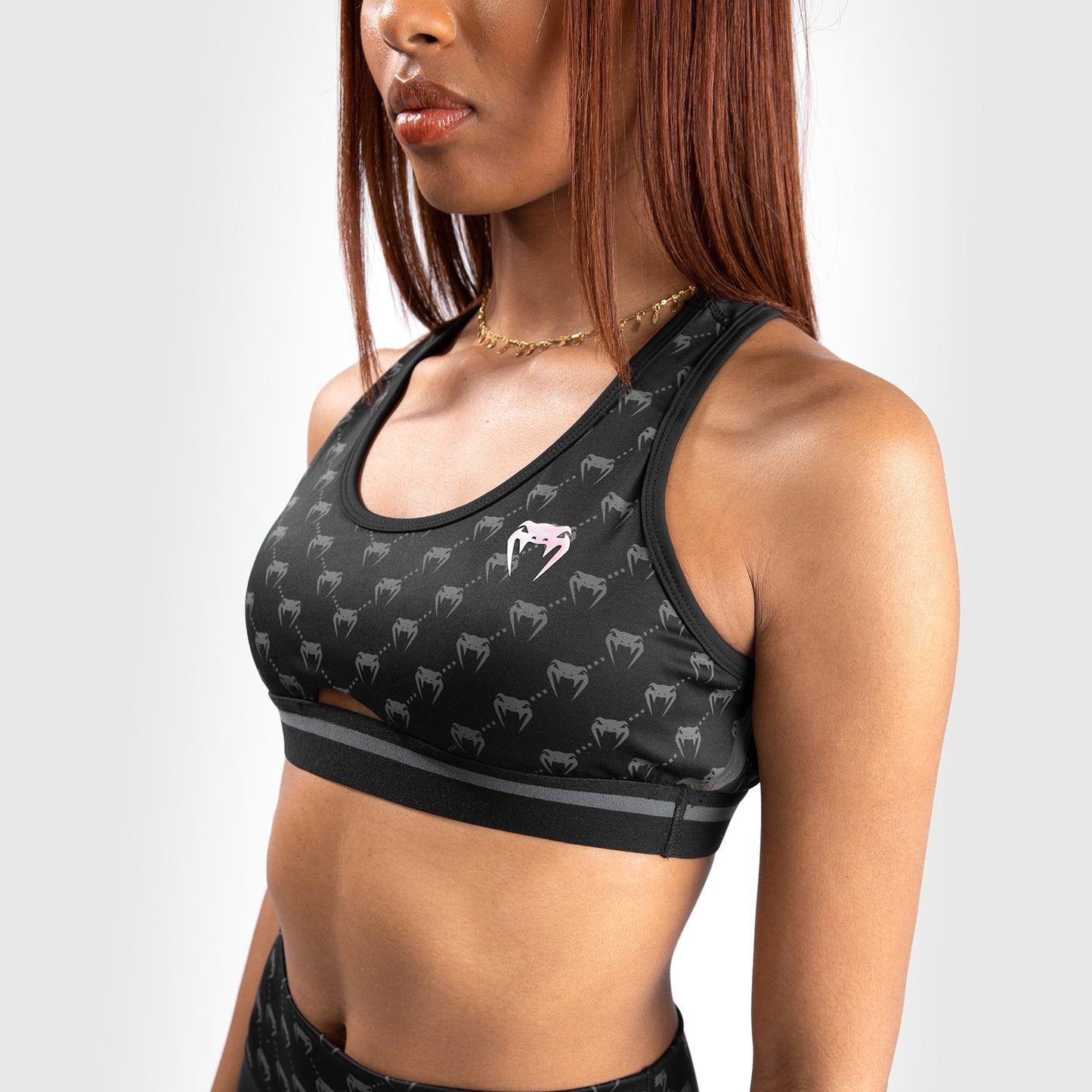 Venum Monogram Sports Bra - Black/Pink Gold