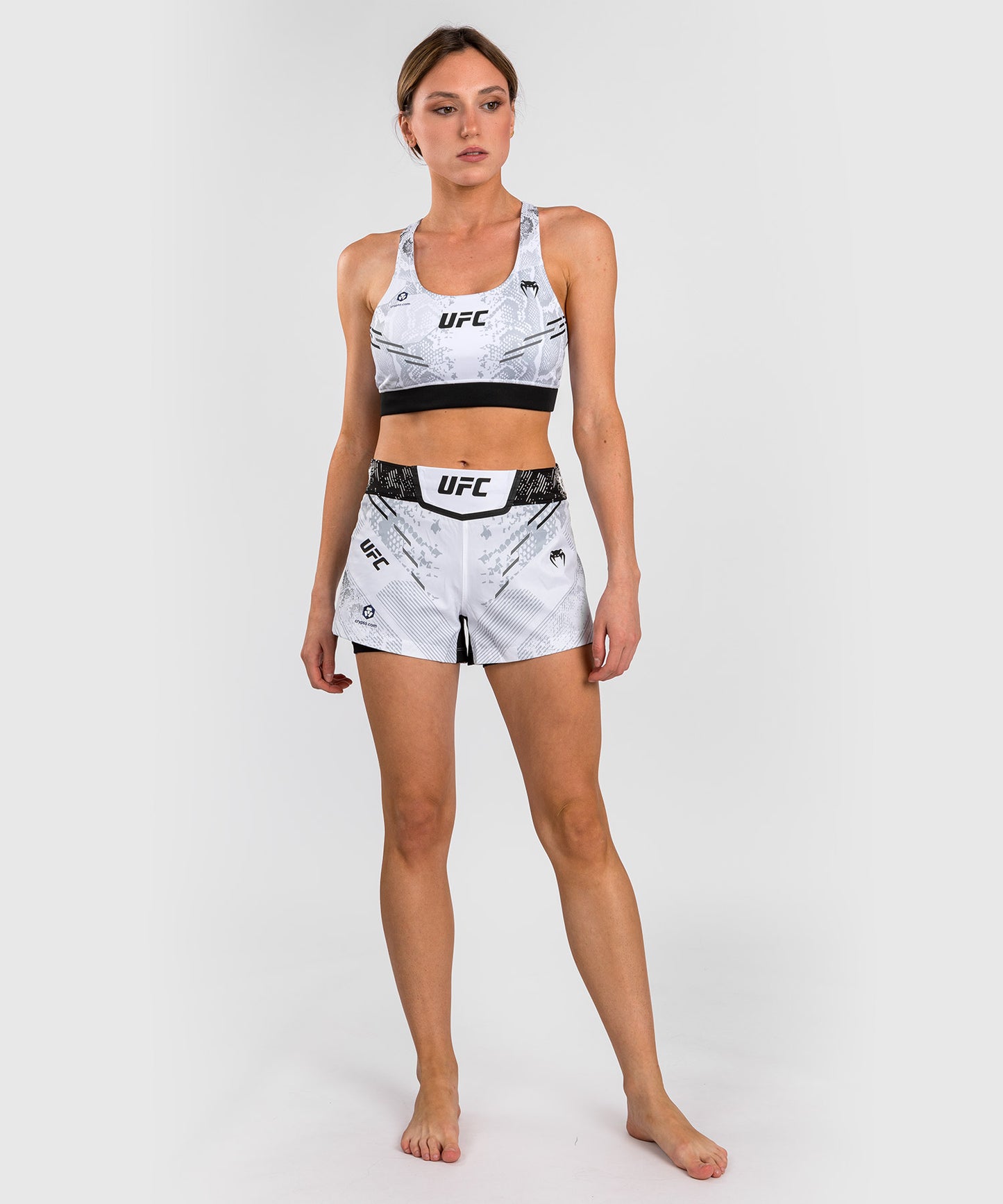 UFC Adrenaline by Venum Personalized Authentic Fight Night Women’s Fight Short – White