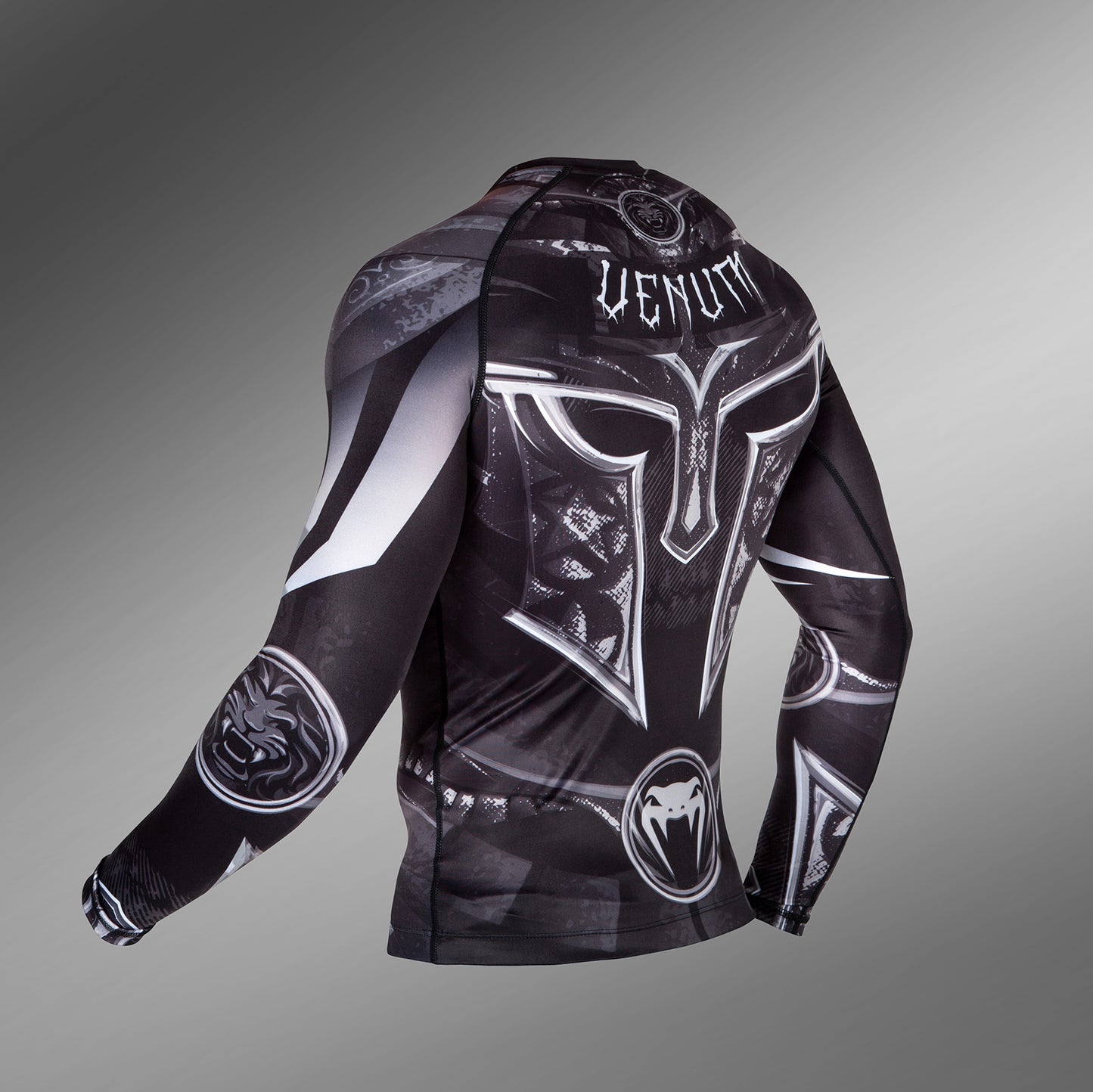 Venum Gladiator 3.0 Rashguard - Long Sleeves - Black/White