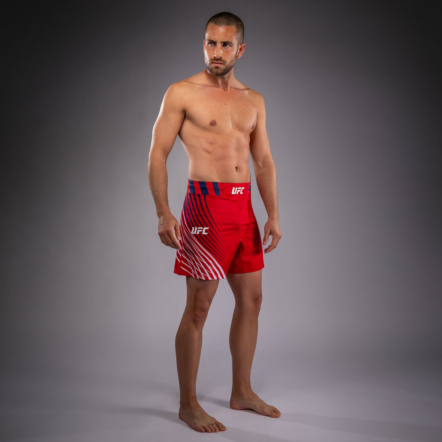 Men's Official UFC Freedom 250 by Venum Red Authentic Fight Night Short Fit Fight Short