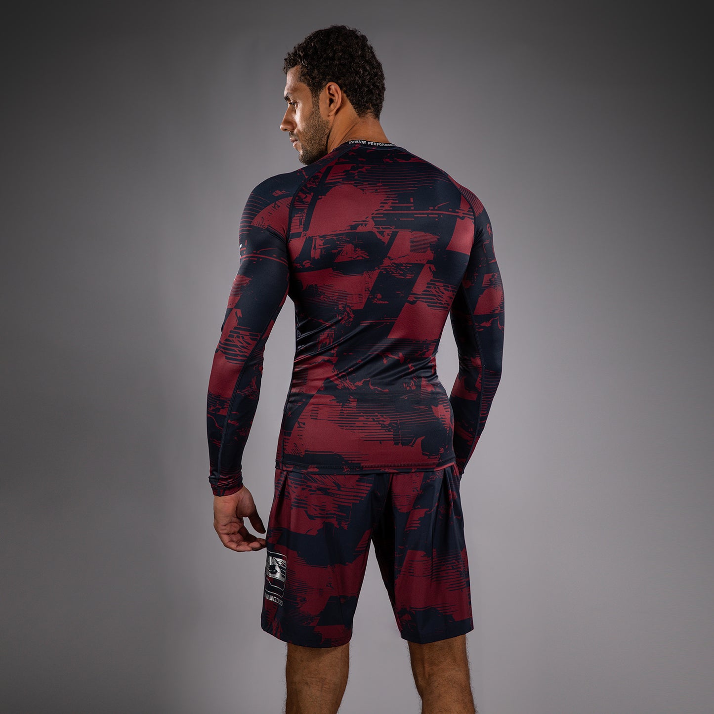 Men's UFC Zenith by Venum Burgundy Authentic Fight Week Performance Long Sleeve Rashguard
