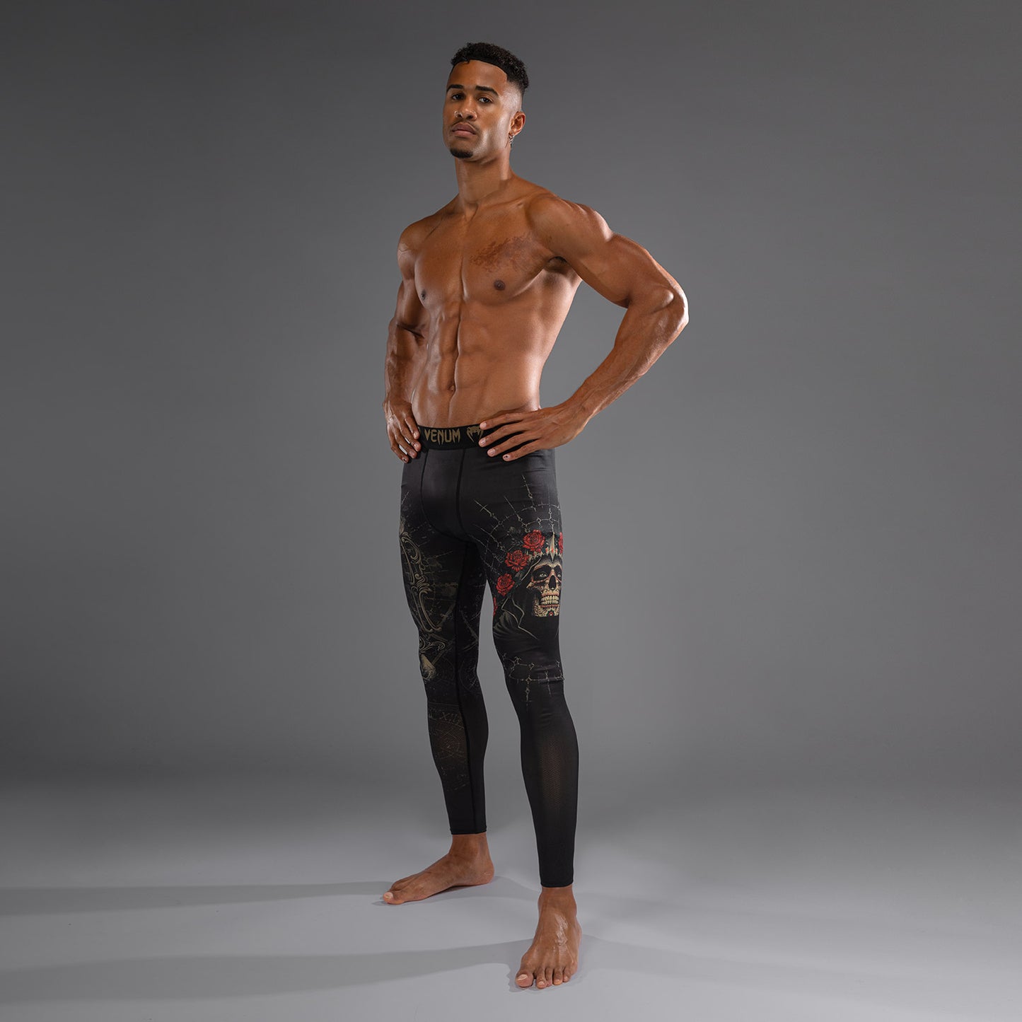 Venum Santa Muerte 5.0 Men’s Spats - Deep Black/Gold