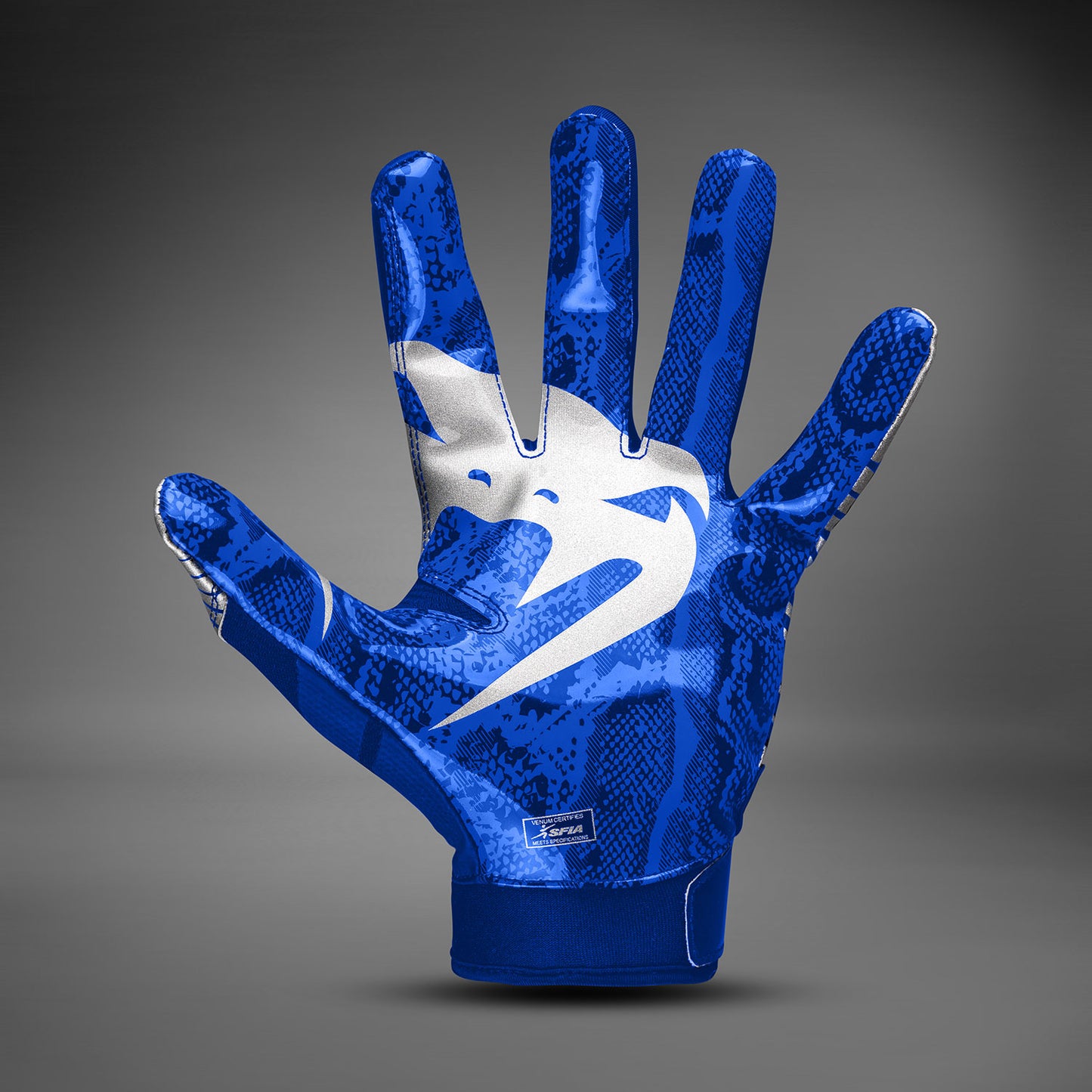 Venum Elite Football Gloves - Royal Blue/Silver