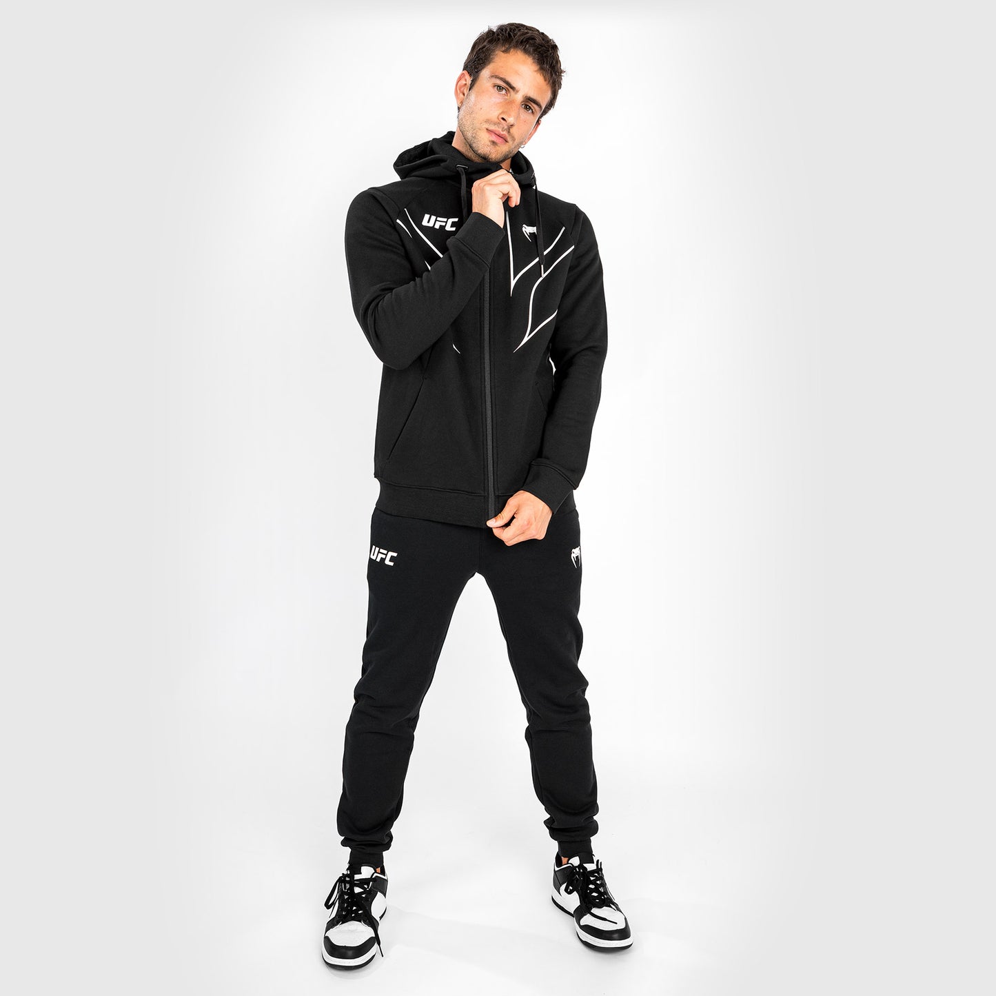 UFC Venum Fight Night 2.0 Replica Men's Full Zip Hoodie - Black