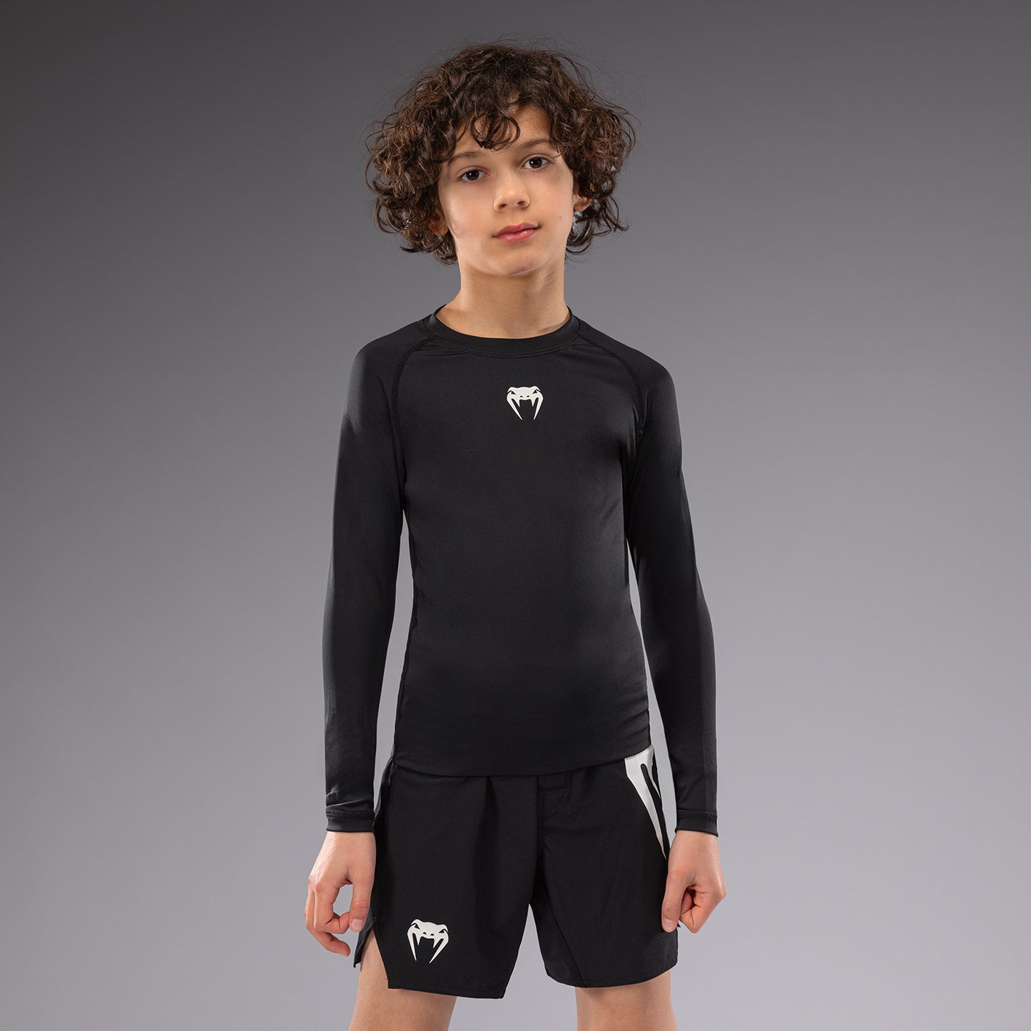 Venum Contender Kids Rashguards Long Sleeves - Black