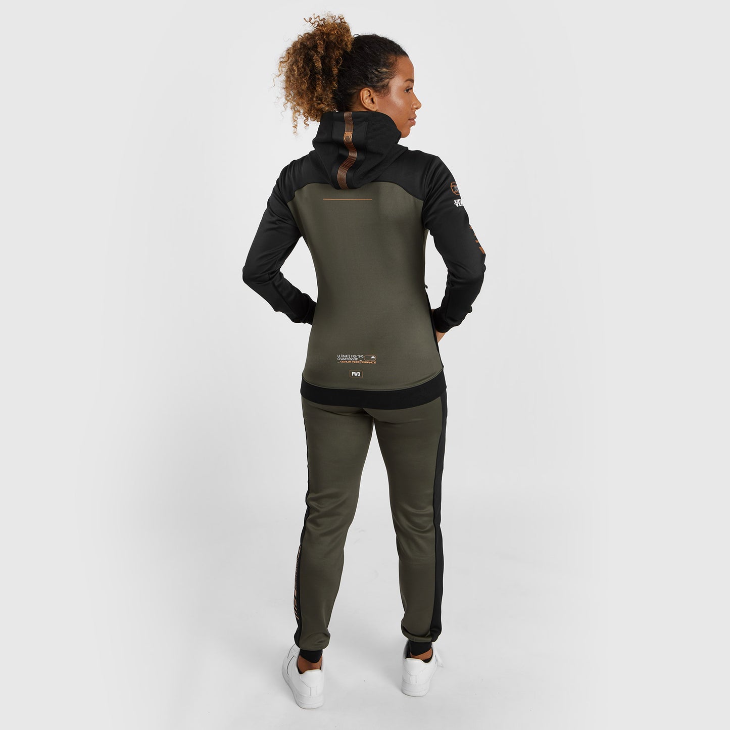 UFC Adrenaline by Venum Fight Week  Women’s Zip Hoodie - Khaki/Bronze