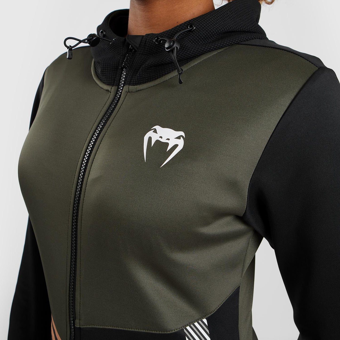 UFC Adrenaline by Venum Fight Week  Women’s Zip Hoodie - Khaki/Bronze