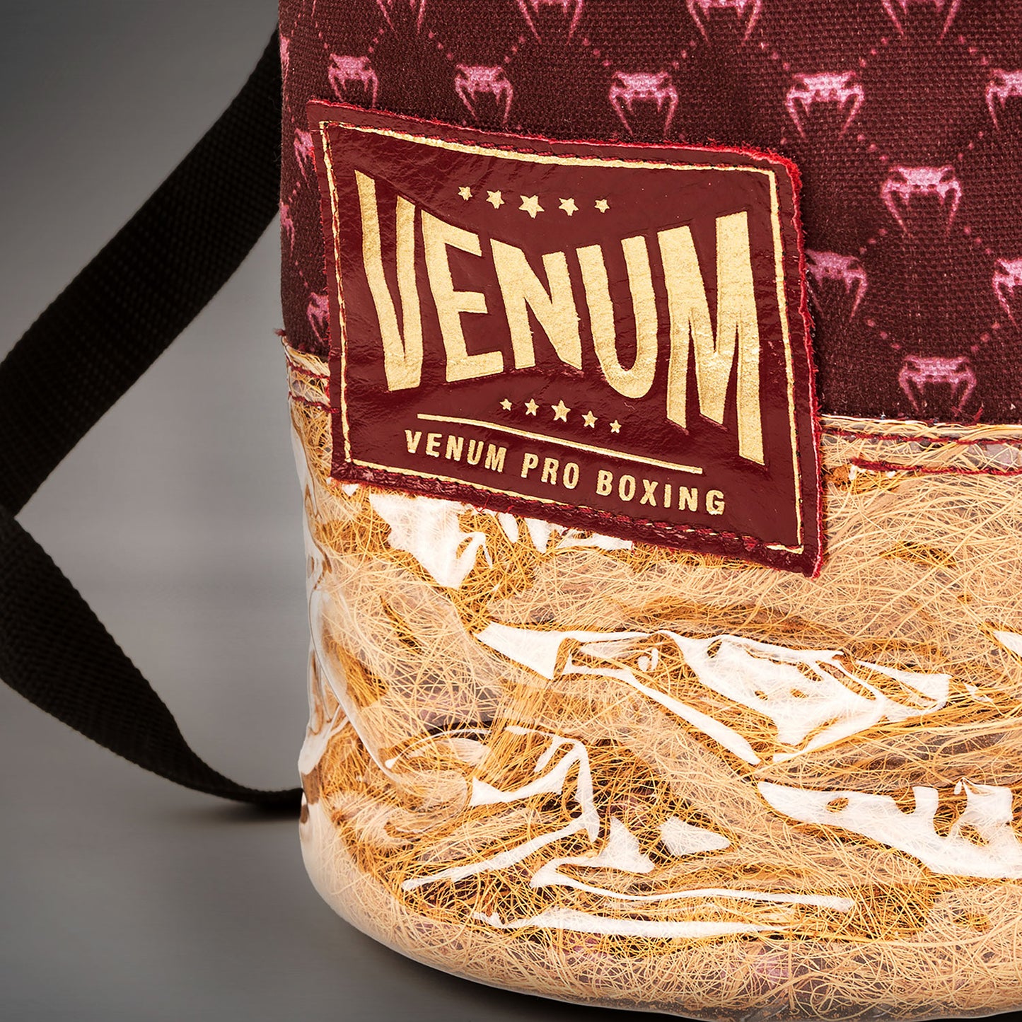 Venum Coco Monogram Pro Lace Up Boxing Gloves - Garnet Red