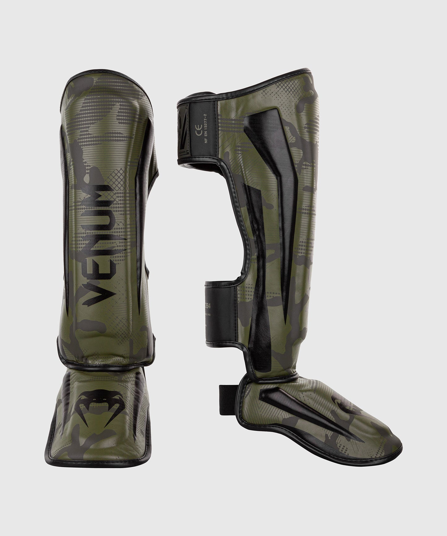 Venum Elite Shin Guard - Khaki Camo