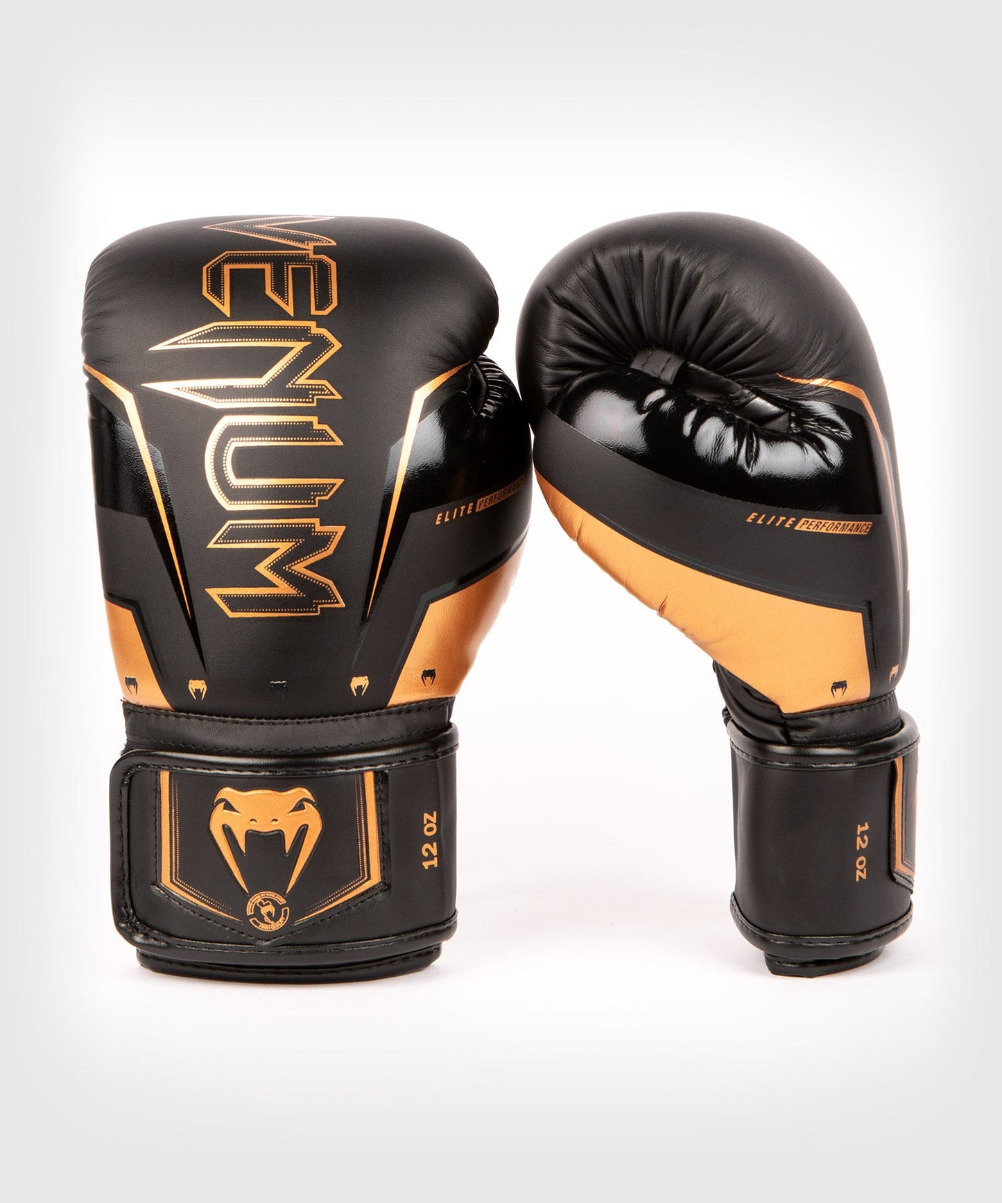 Venum Elite Evo Boxing Gloves - Black/Bronze