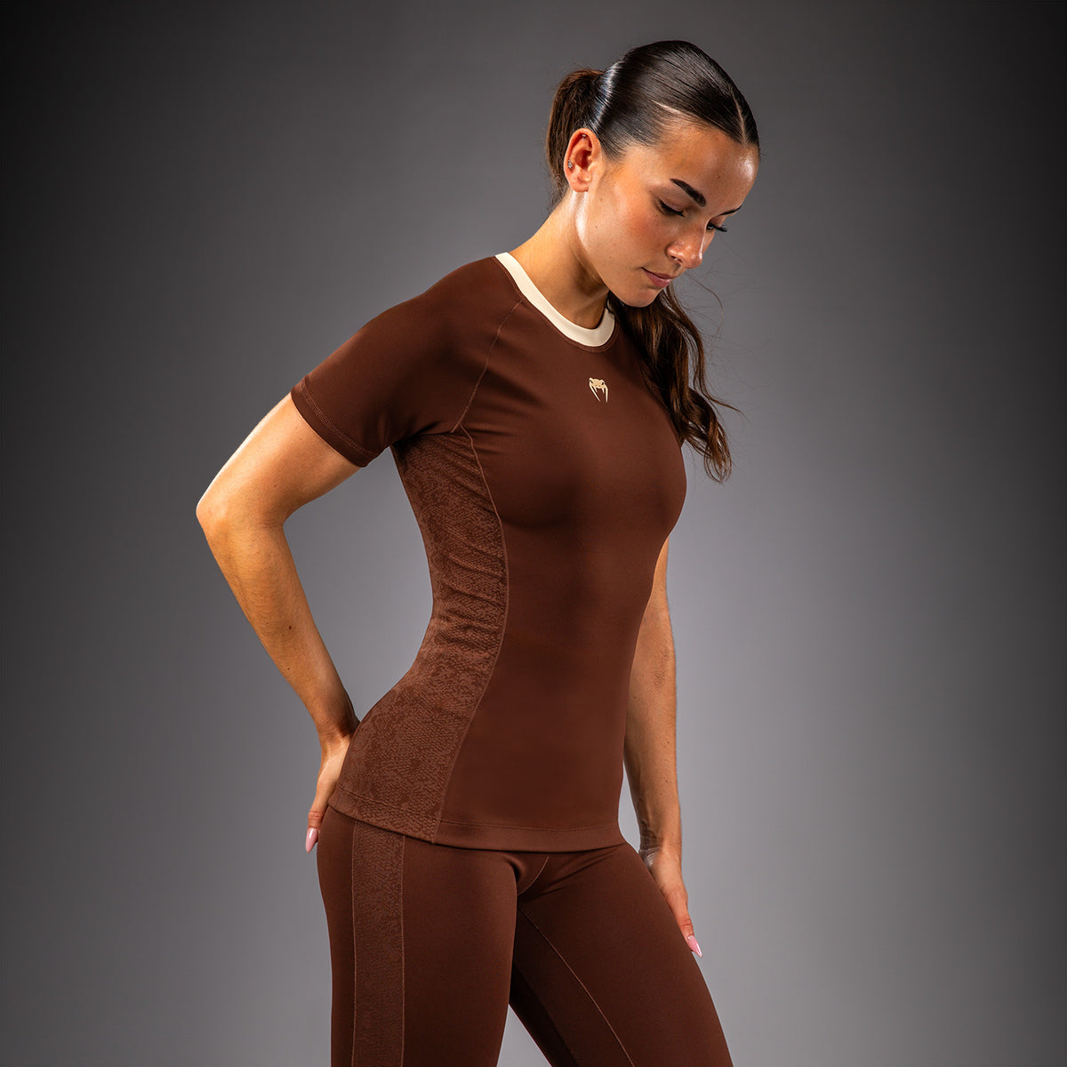 Venum Viper Women's Short Sleeve Rashguard - Brown