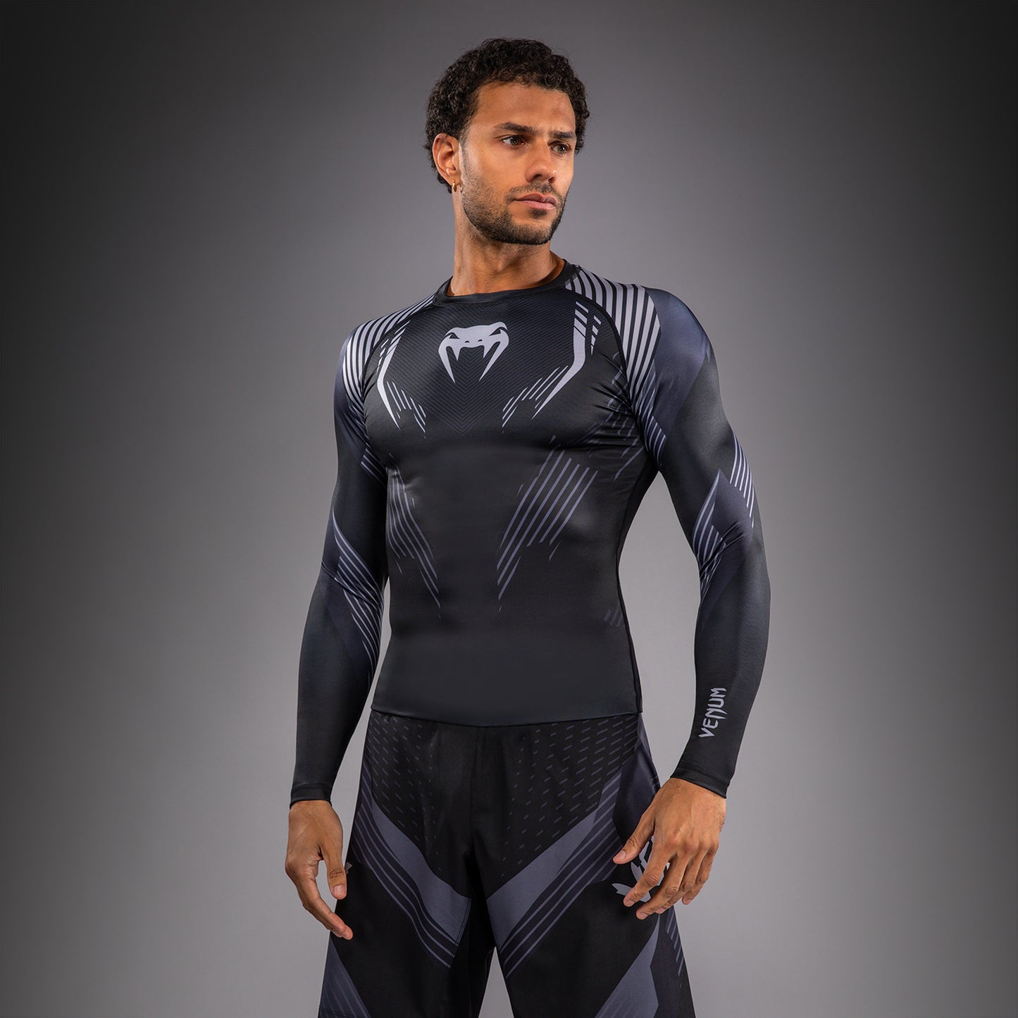 Venum No-Gi 6.0 Long Sleeve Rashguard - Black/Grey