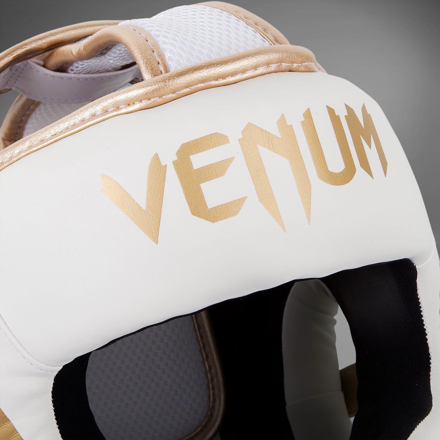 Venum Elite Headgear-White/Gold