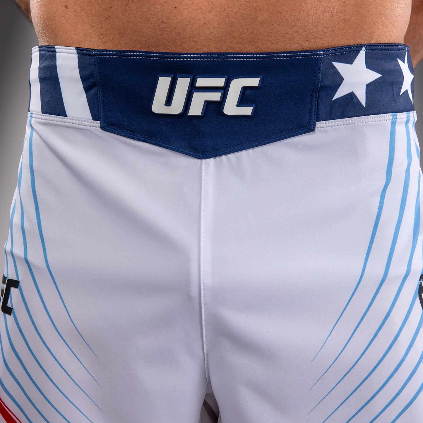 Men's Official UFC Freedom 250 by Venum White Personalized Authentic Fight Night Short Fit Fight Short