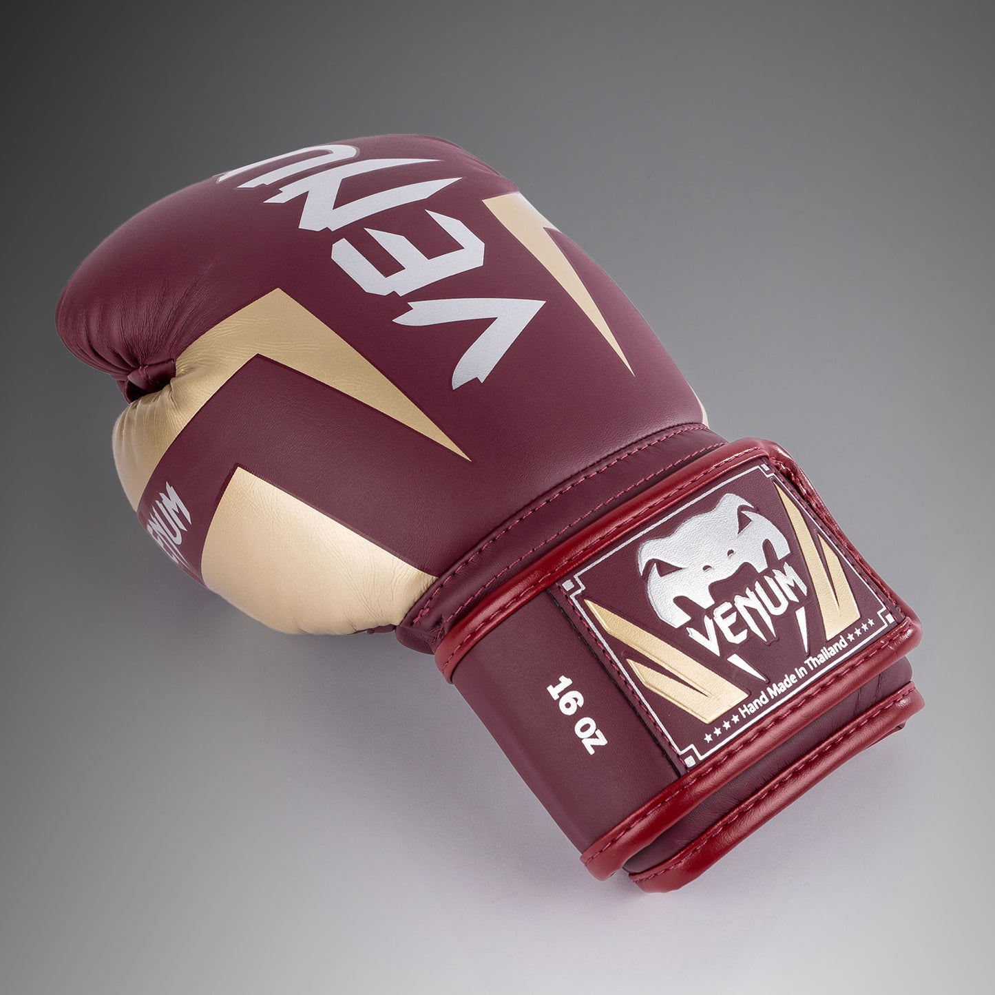 Venum Elite Boxing Gloves - Burgundy/Gold