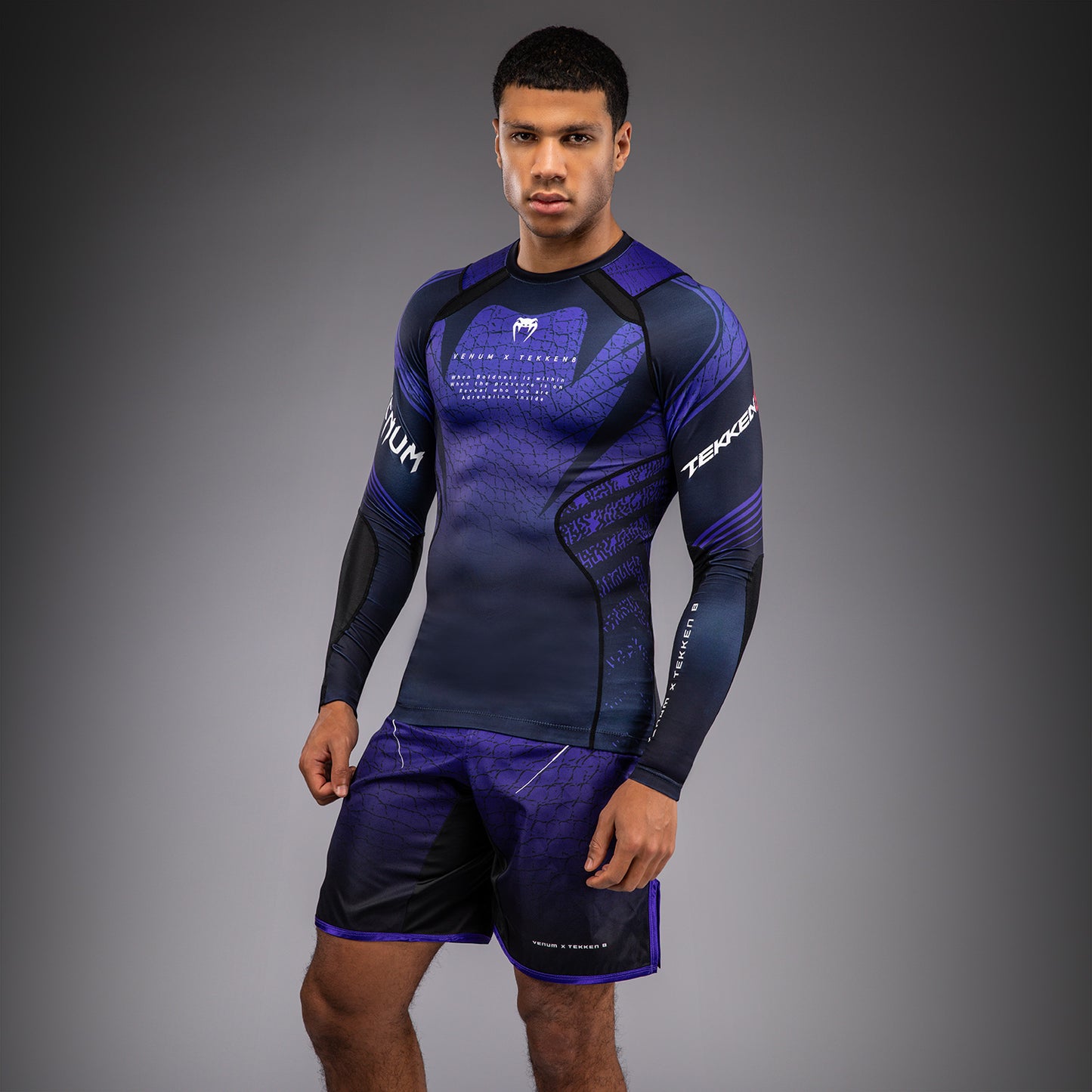 Venum x TEKKEN 8 Long Sleeve Rashguard - Kazuya - Black/Purple