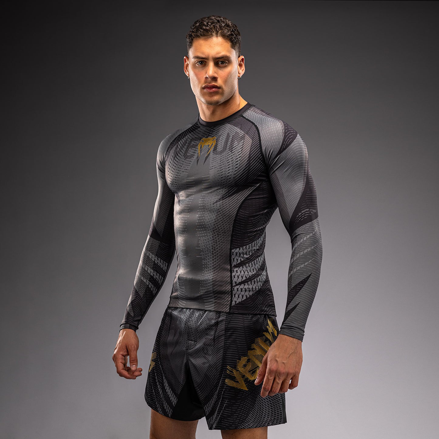 Venum Galactic 3.0 Long Sleeve Rashguard - Black/Gold