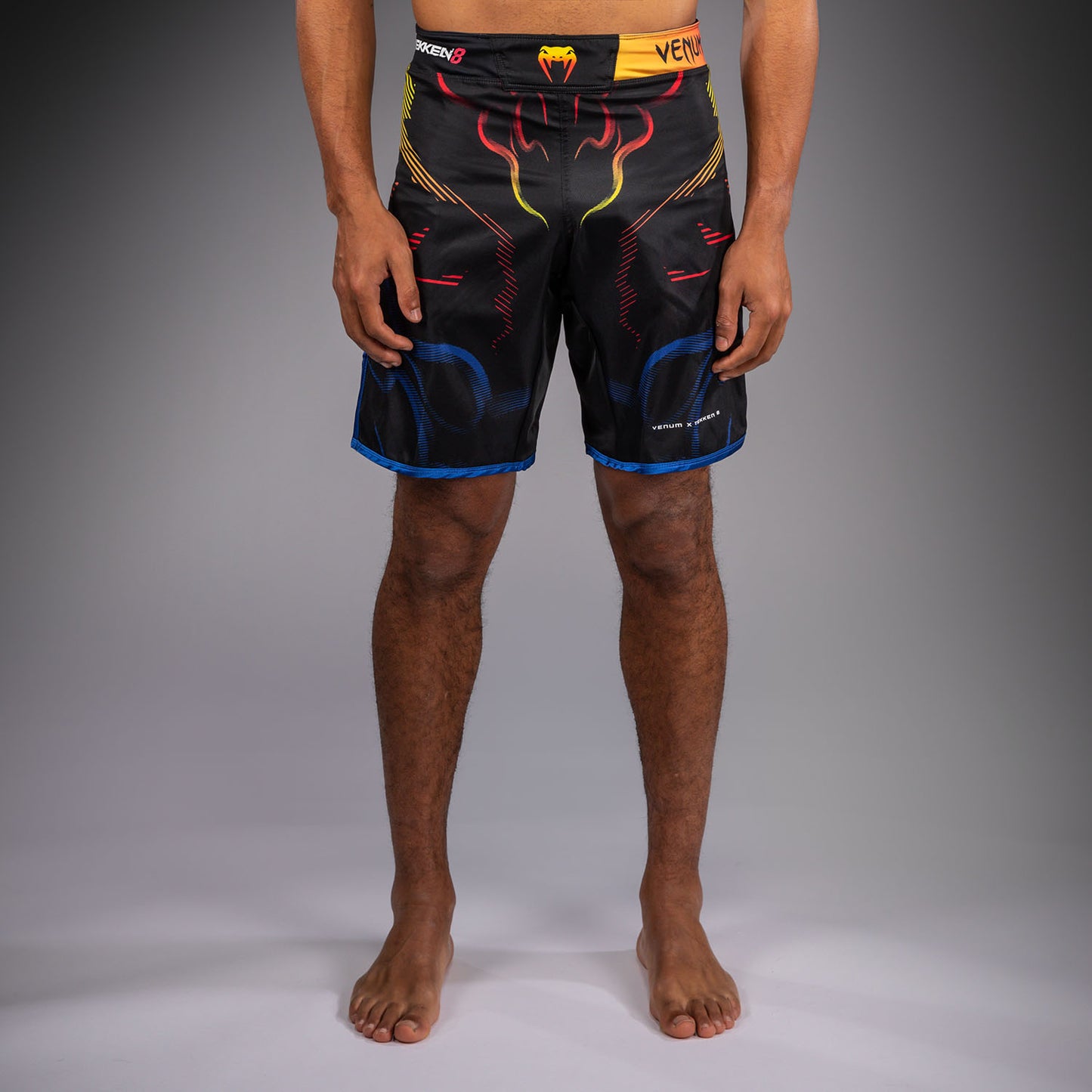 Venum x TEKKEN 8 Fight Shorts - Yoshimitsu - Black/Orange