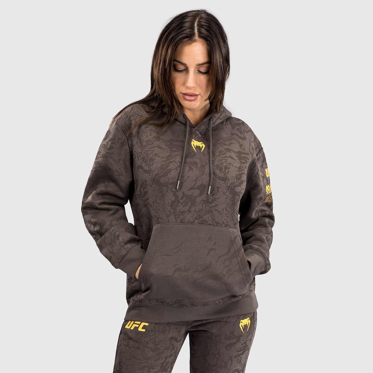 UFC Fusion by Venum Fight Week Women’s Pullover Hoodie - Earthen Brown